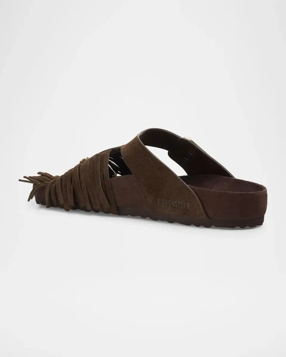 Etro Men's x BIRKENSTOCK Suede Fringe Sandals | Thumbnail 2