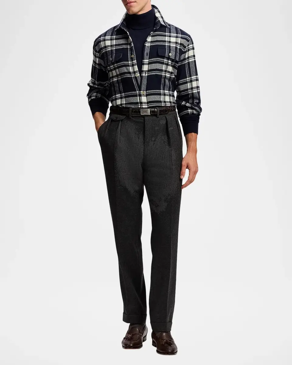 Ralph Lauren Men's Plaid Cotton Flannel Shirt | Thumbnail 2 Ralph Lauren Men's Plaid Cotton Flannel Shirt | Thumbnail 2