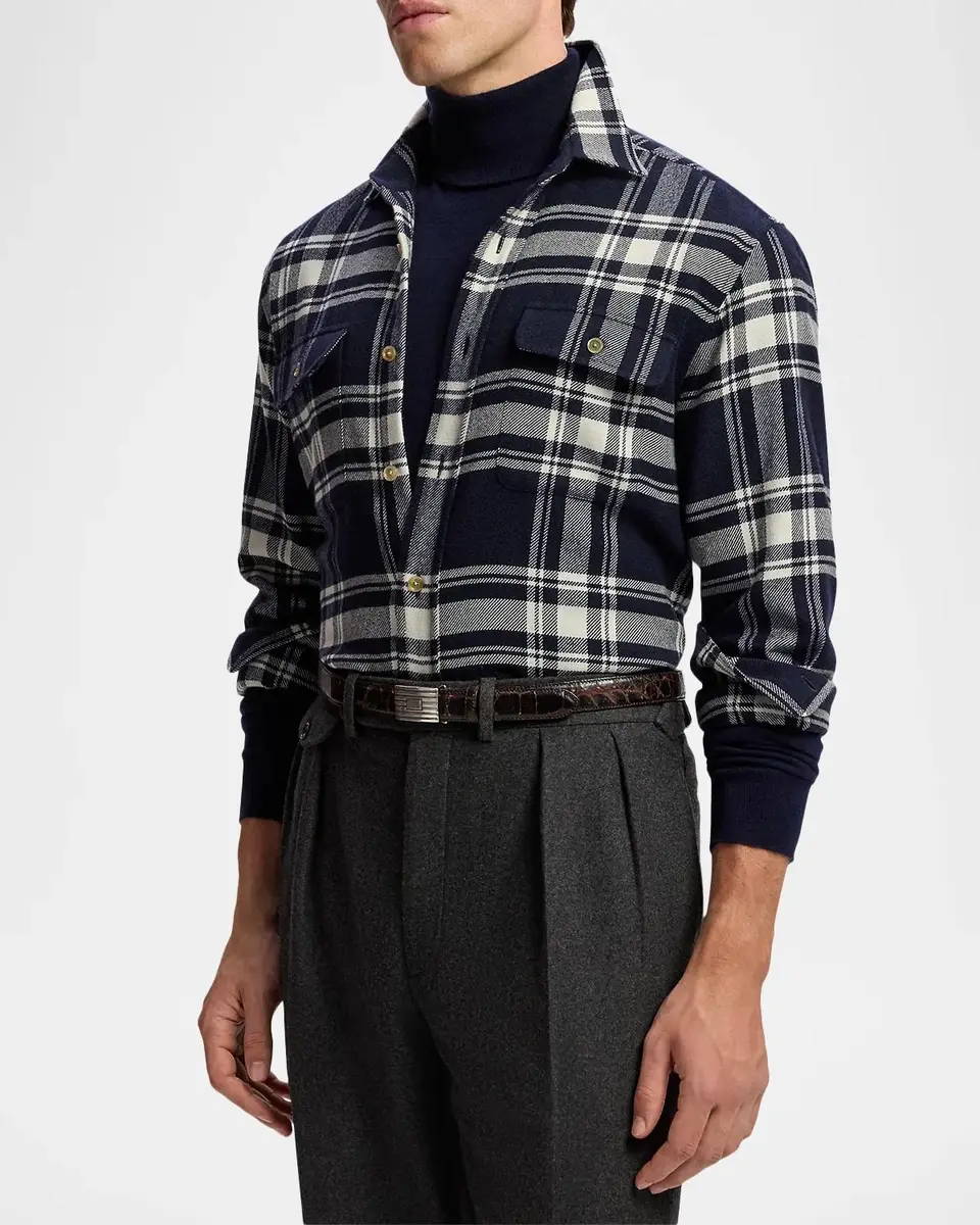 Ralph Lauren Men's Plaid Cotton Flannel Shirt | Thumbnail 6 Ralph Lauren Men's Plaid Cotton Flannel Shirt | Thumbnail 6