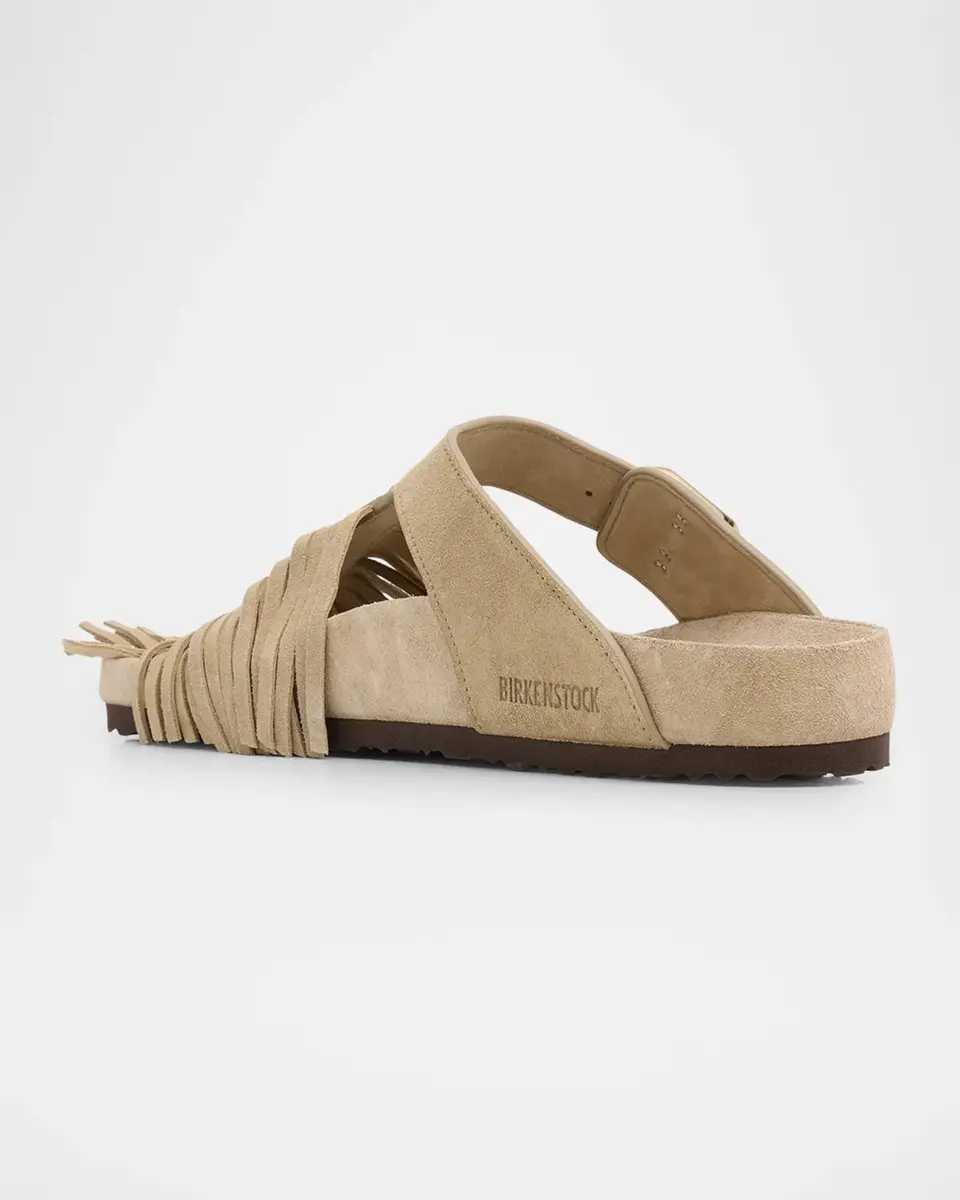 Etro Men's x BIRKENSTOCK Suede Fringe Sandals | Thumbnail 4