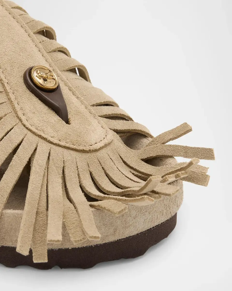 Etro Men's x BIRKENSTOCK Suede Fringe Sandals | Thumbnail 6
