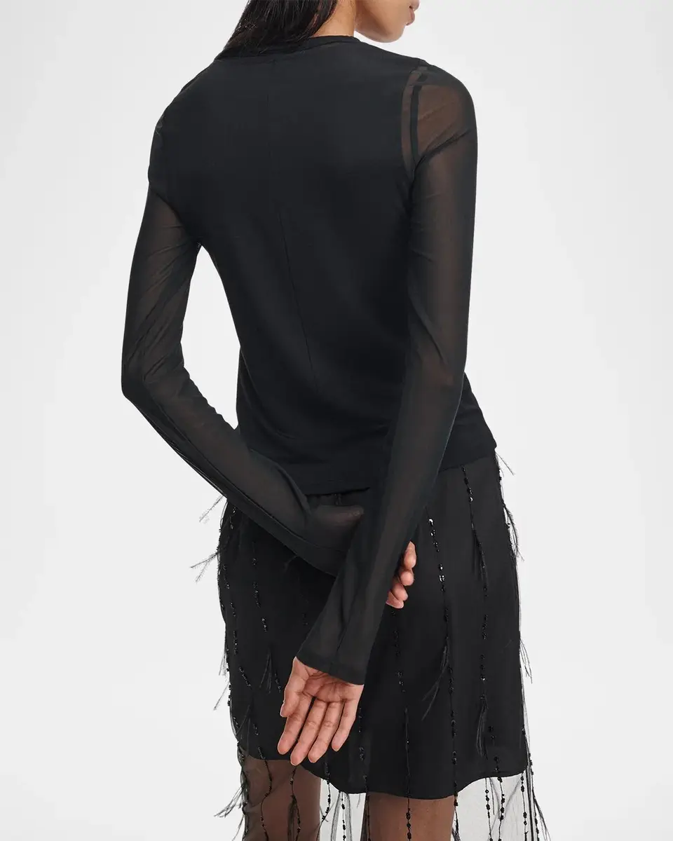 rag & bone Luca Jersey-Mesh Top | Thumbnail 3 rag & bone Luca Jersey-Mesh Top | Thumbnail 3
