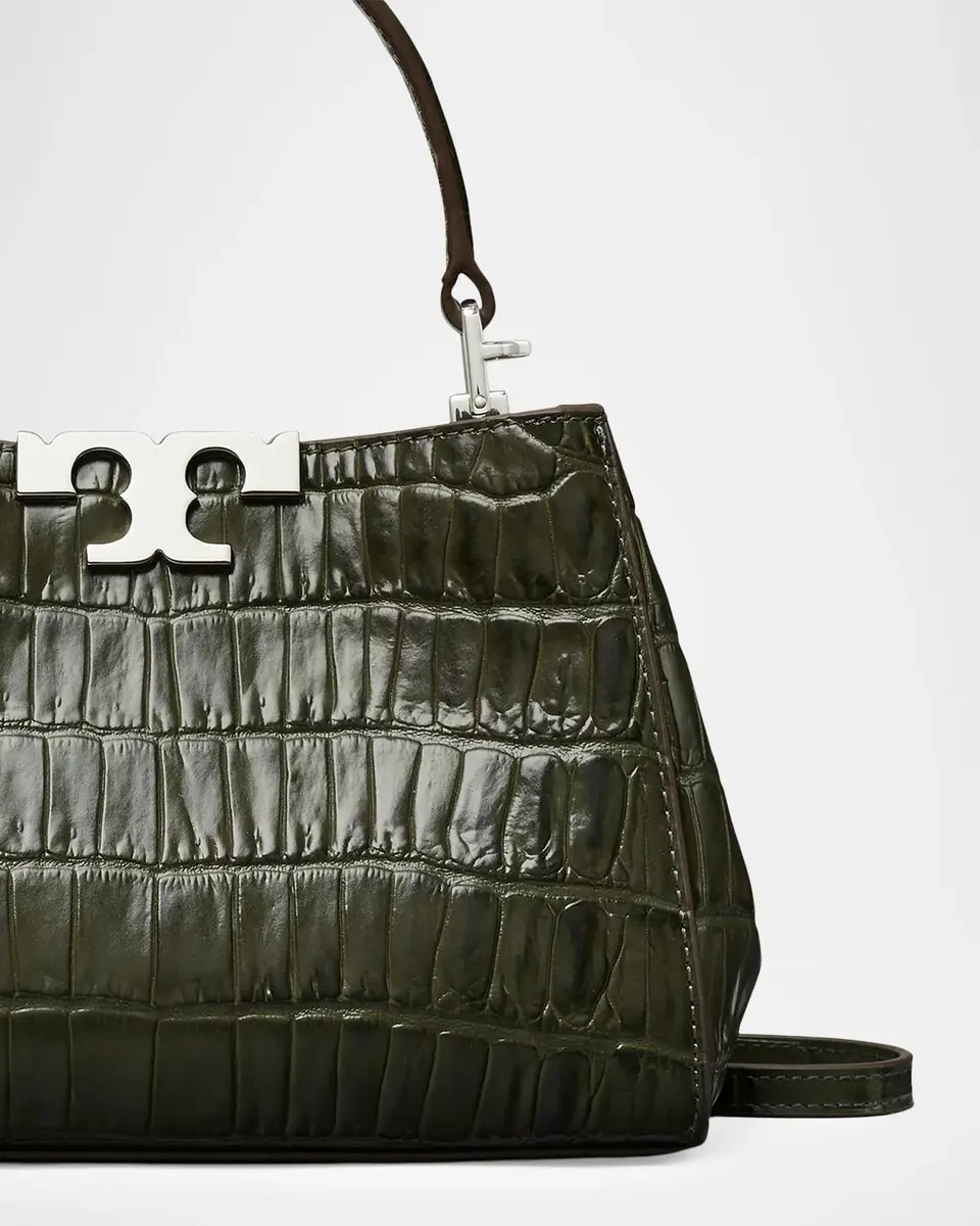 Tory Burch Eleanor Mini Croc-Embossed Satchel Bag | Thumbnail 4 Tory Burch Eleanor Mini Croc-Embossed Satchel Bag | Thumbnail 4