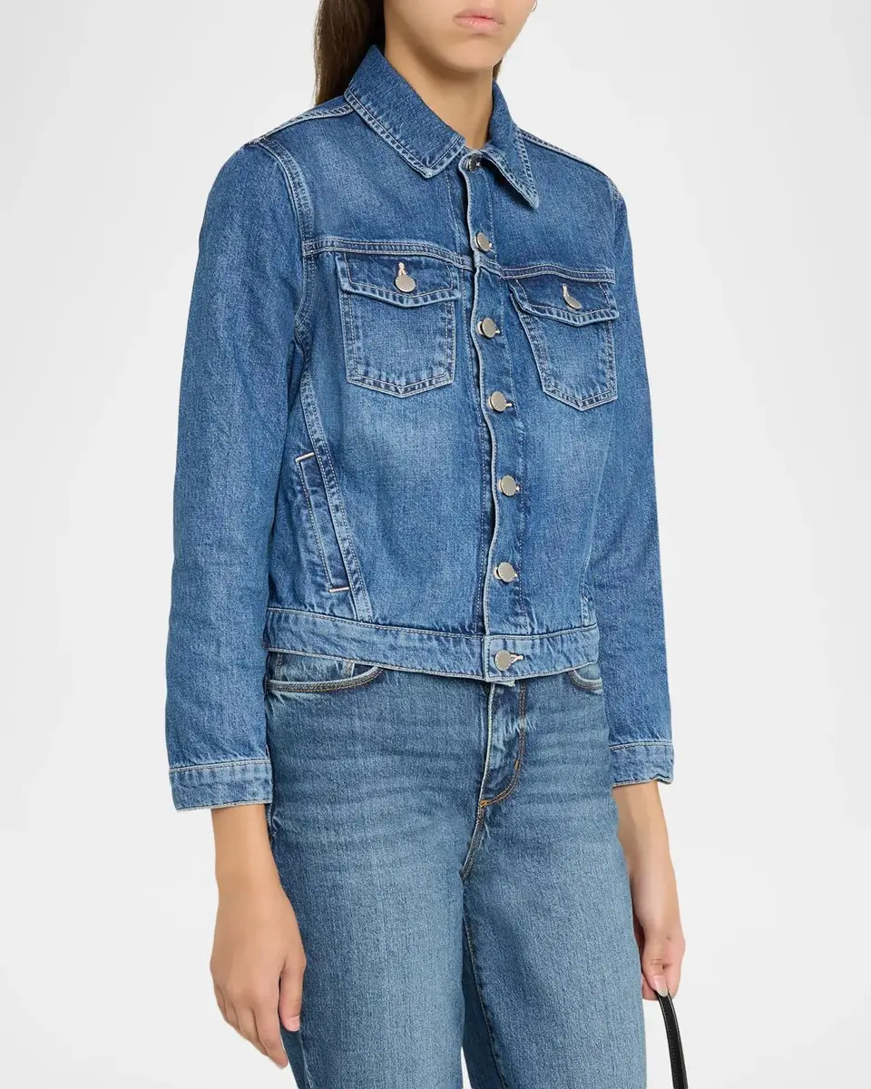 L'Agence Maven Slim Denim Jacket | Thumbnail 4 L'Agence Maven Slim Denim Jacket | Thumbnail 4