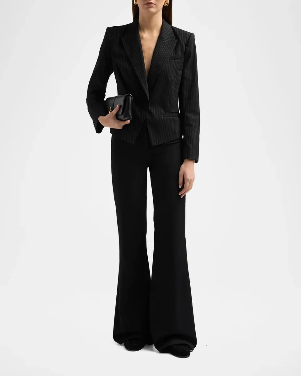 L'Agence Misa Cropped Pinstripe Blazer | Thumbnail 2