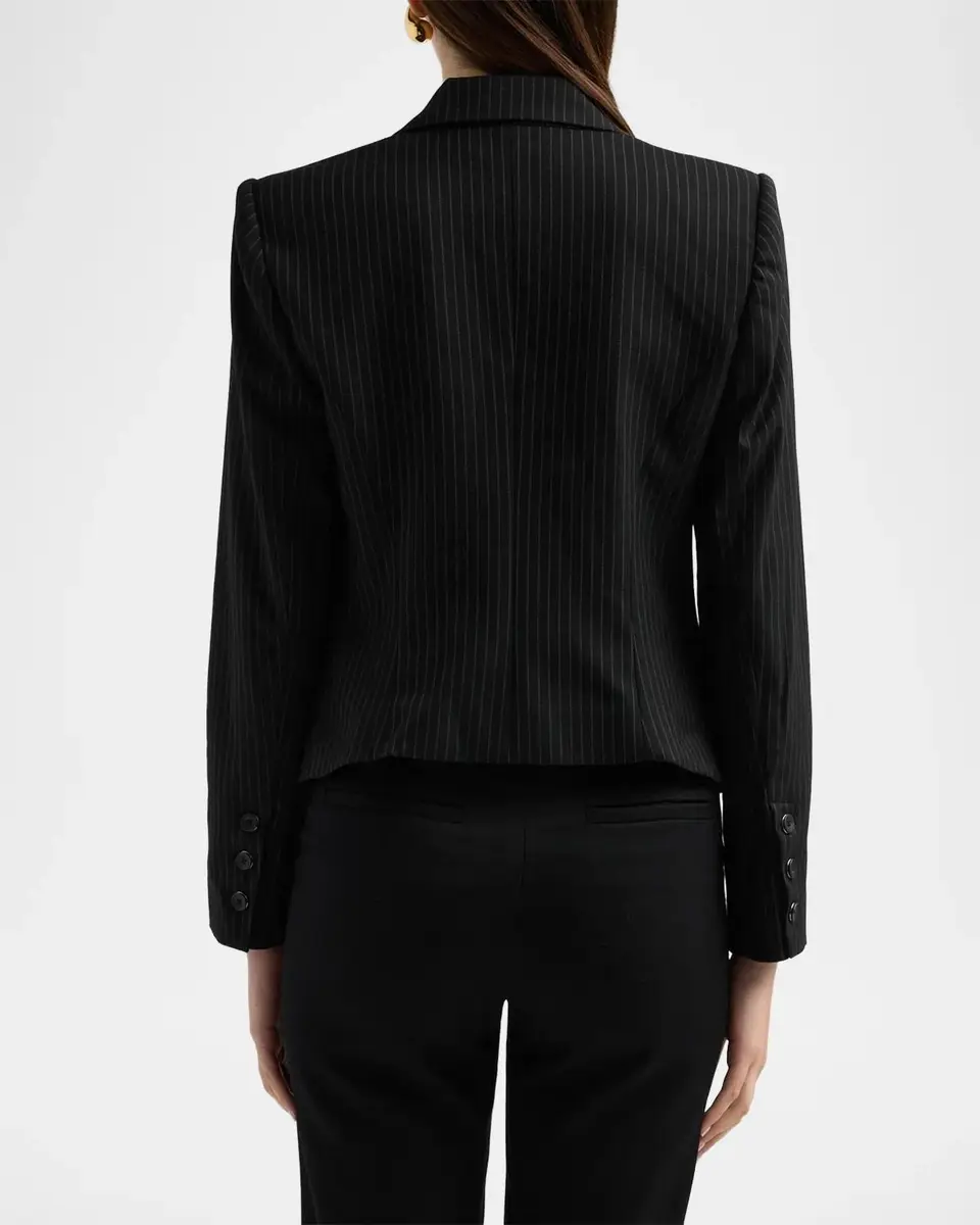 L'Agence Misa Cropped Pinstripe Blazer | Thumbnail 3
