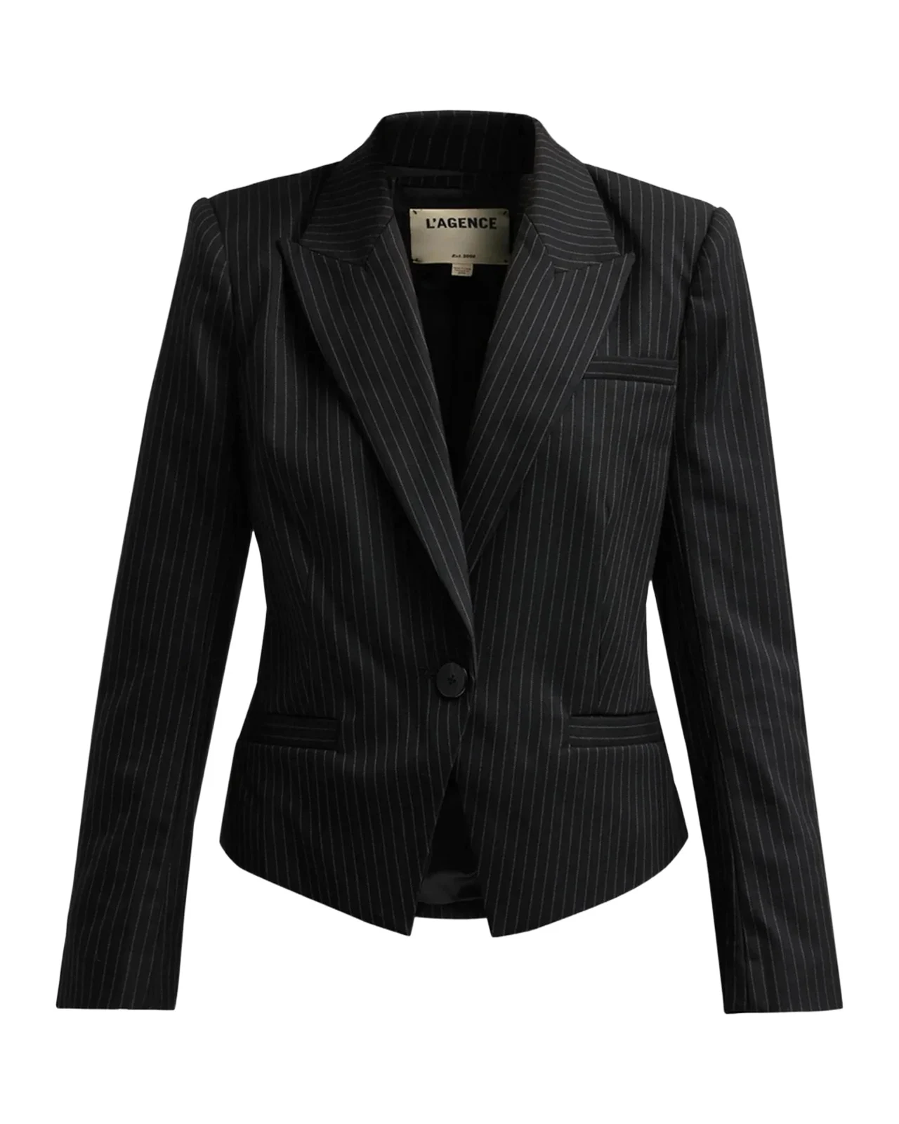 L'Agence Misa Cropped Pinstripe Blazer