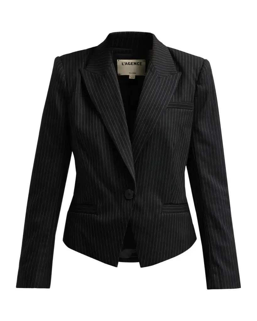 Misa Cropped Pinstripe Blazer Misa Cropped Pinstripe Blazer