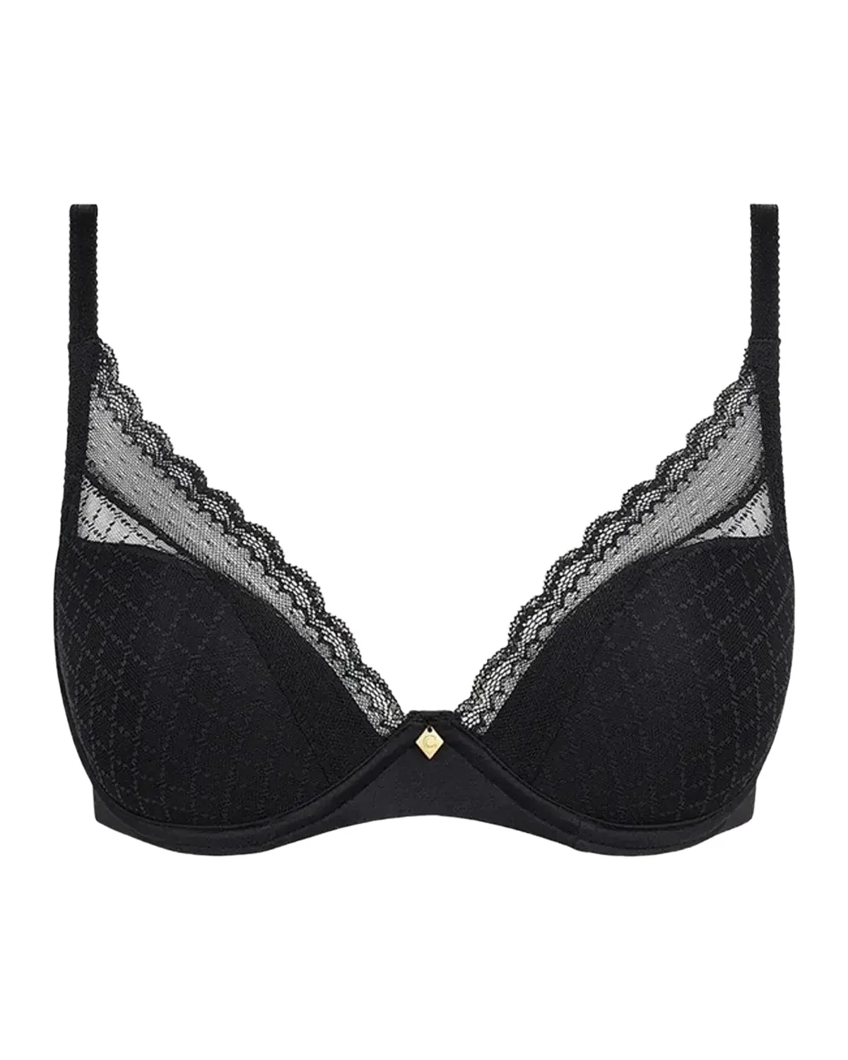 Magique Minimize Lace-Trim Satin Bra Magique Minimize Lace-Trim Satin Bra