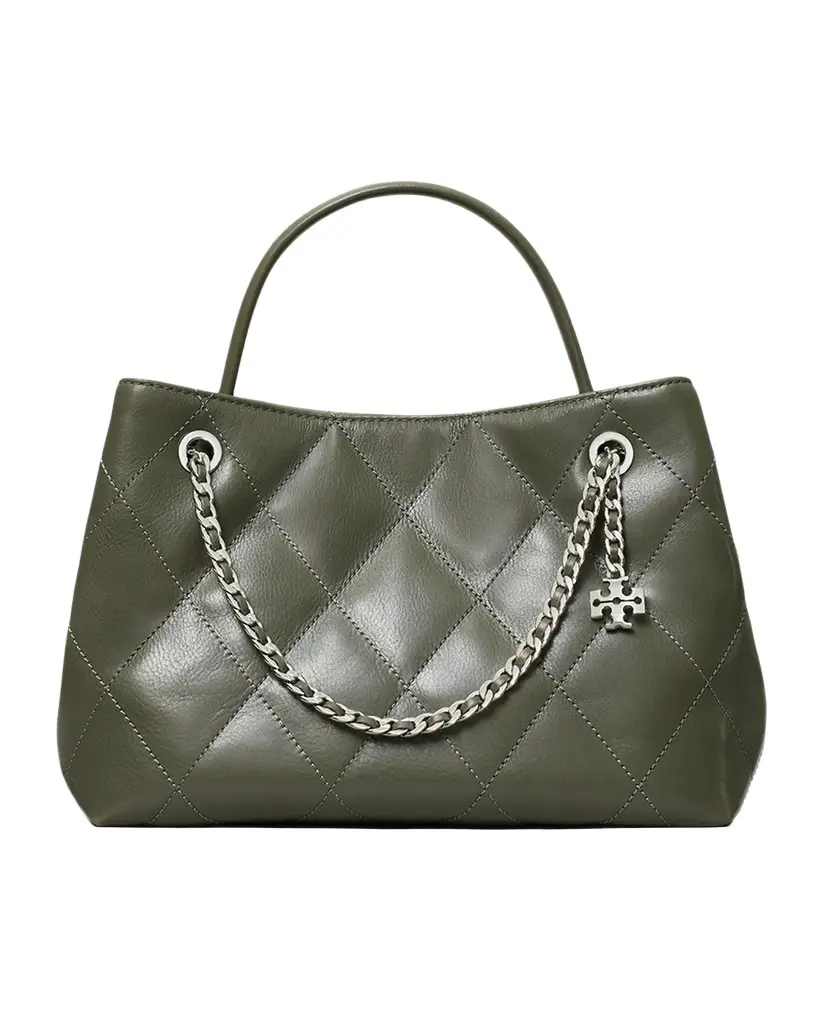Tory Burch Fleming Small Quilted Leather Carryall Bag