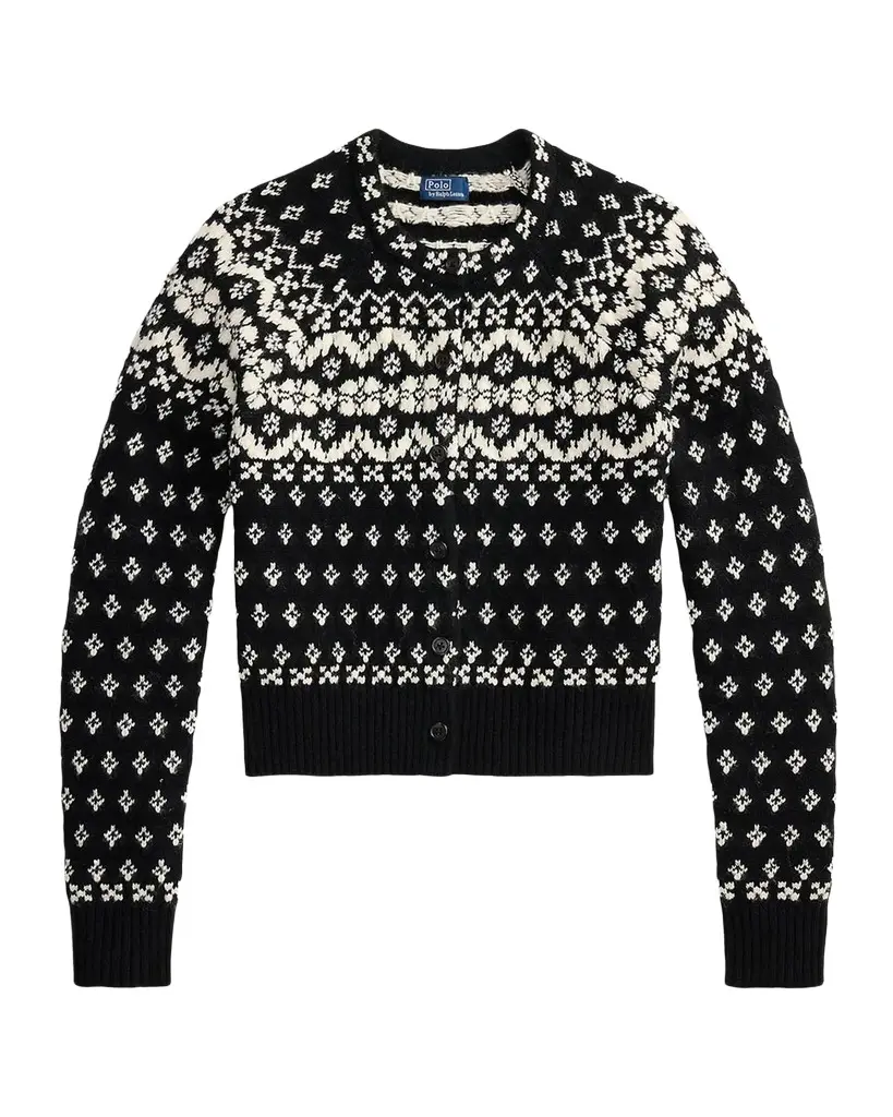 Fair Isle-Style Wool-Blend Cardigan