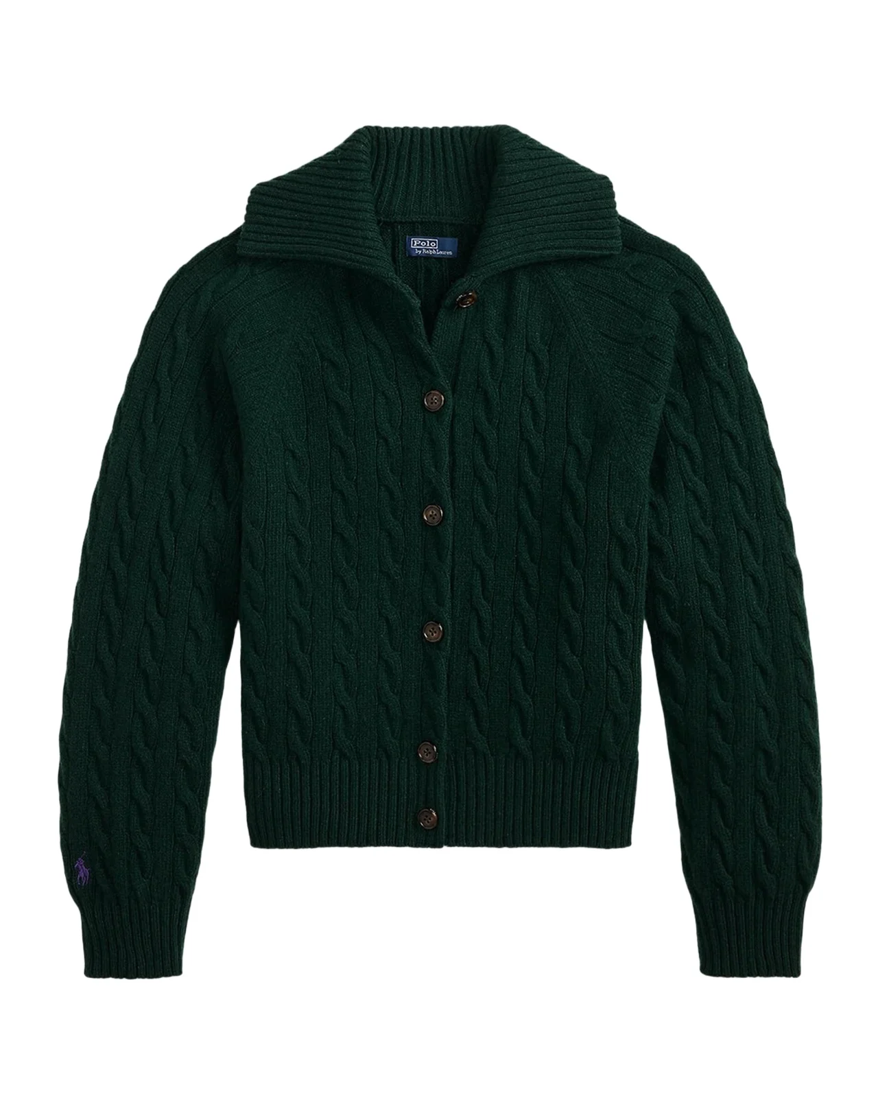 Ralph Lauren Cable-Knit Wool-Cashmere Cardigan