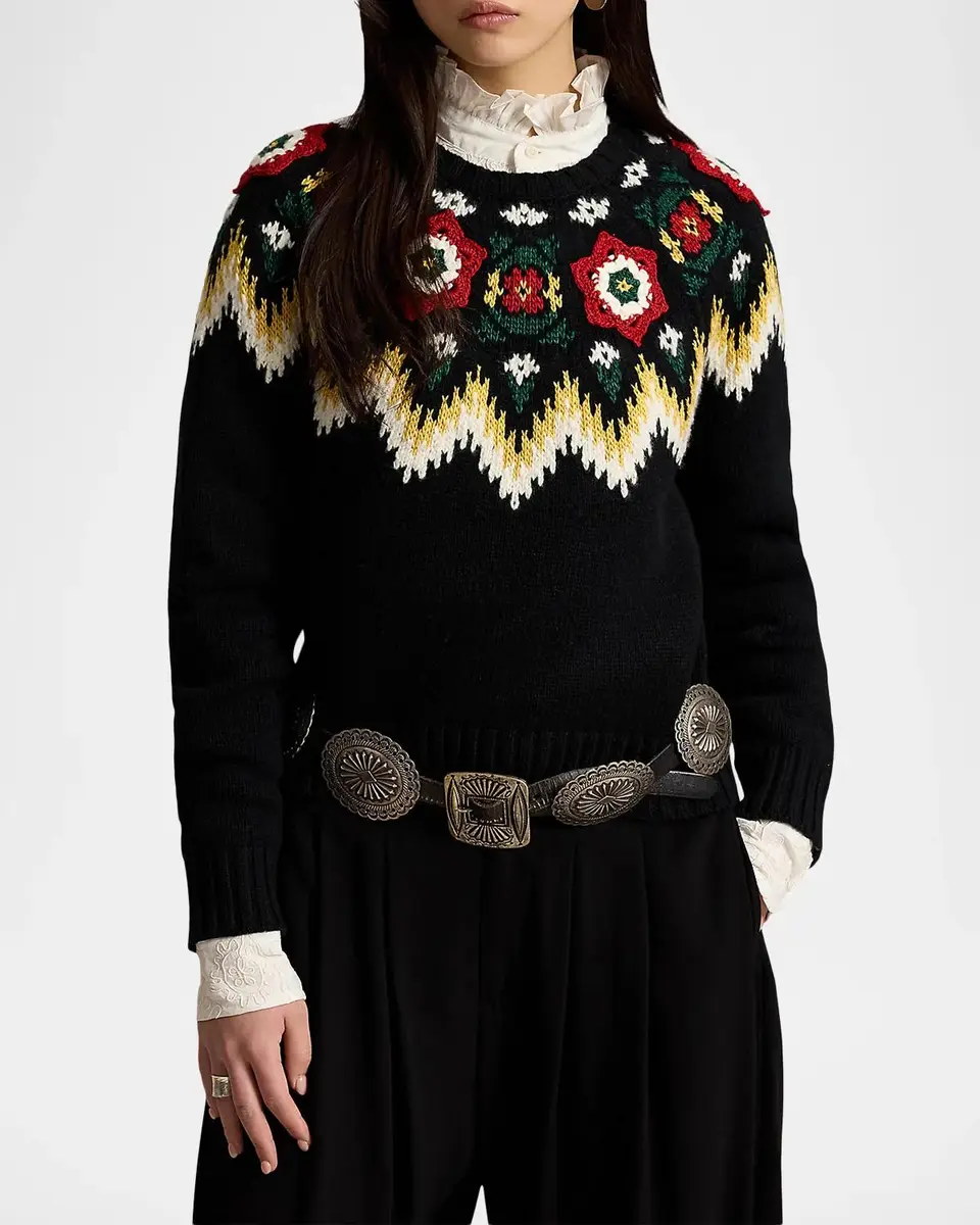 Ralph Lauren Fair-Isle-Inspired Wool-Cotton Sweater | Thumbnail 4 Ralph Lauren Fair-Isle-Inspired Wool-Cotton Sweater | Thumbnail 4