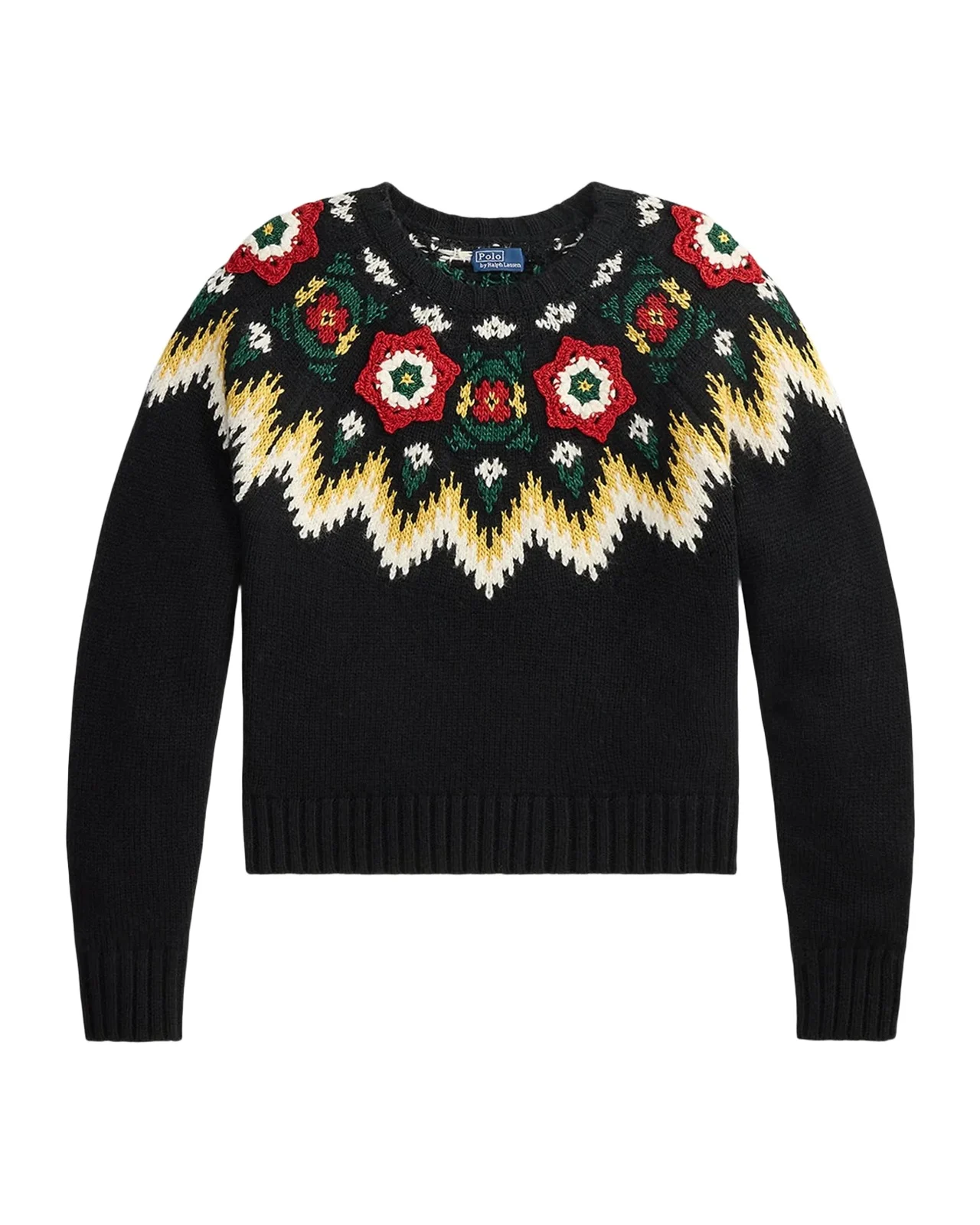 Ralph Lauren Fair-Isle-Inspired Wool-Cotton Sweater