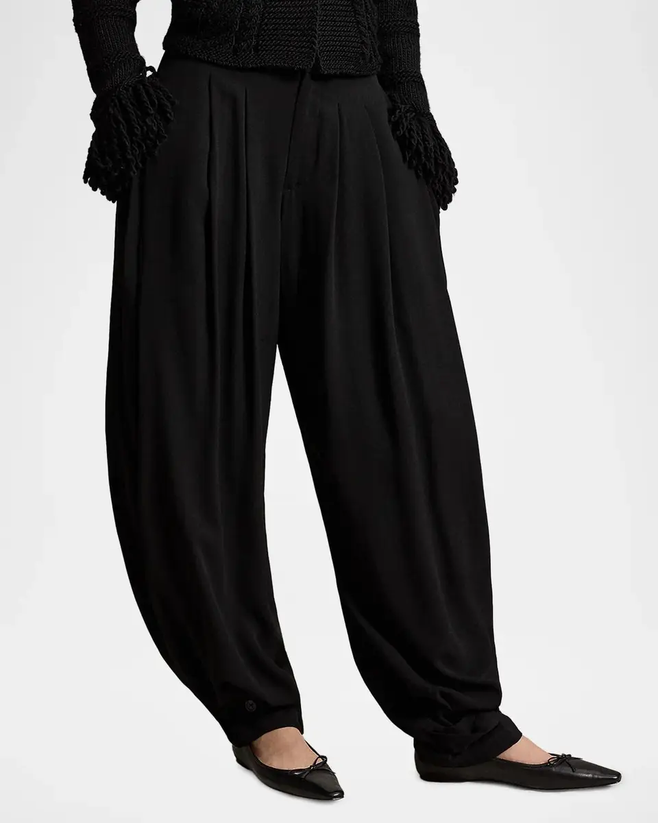 Ralph Lauren Pleated Crepe Jodhpur Pants | Thumbnail 4 Ralph Lauren Pleated Crepe Jodhpur Pants | Thumbnail 4