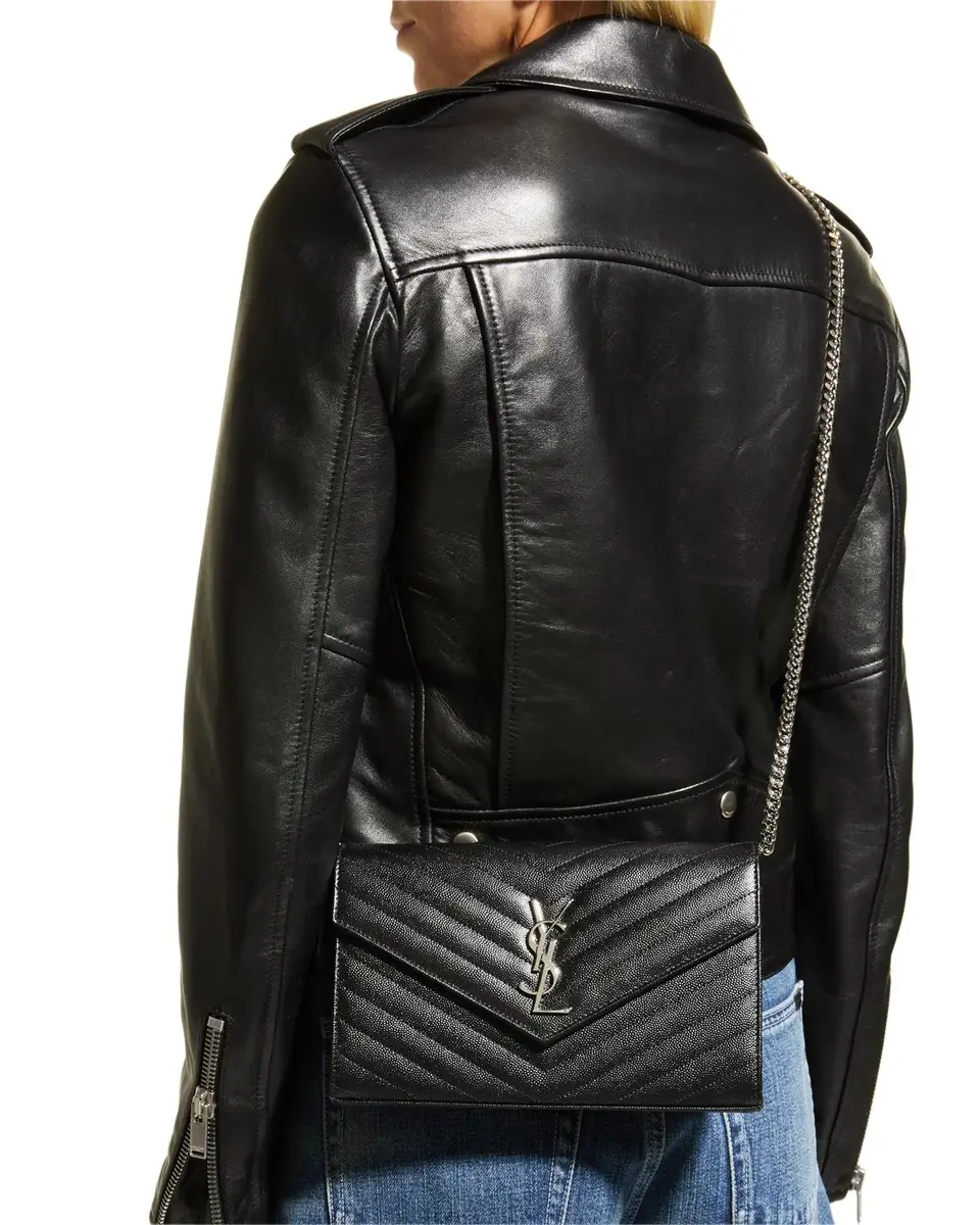 Saint Laurent YSL Quilted Pebbled Leather Crossbody Bag | Thumbnail 4