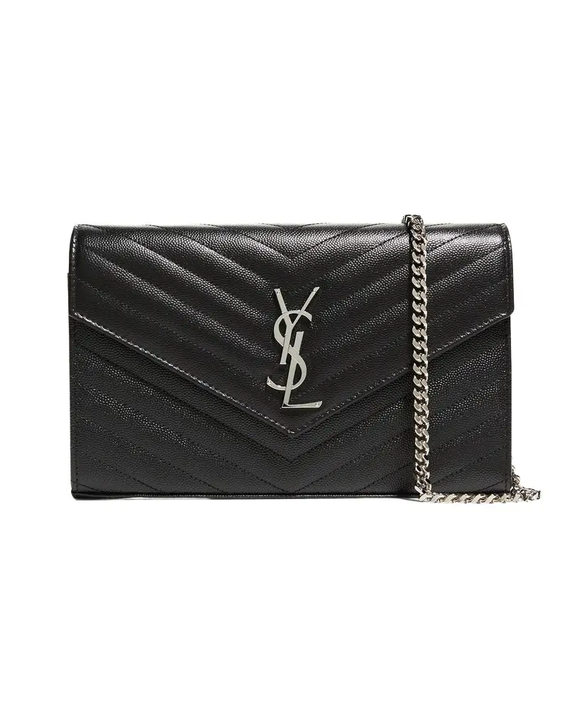 YSL Quilted Pebbled Leather Crossbody Bag
