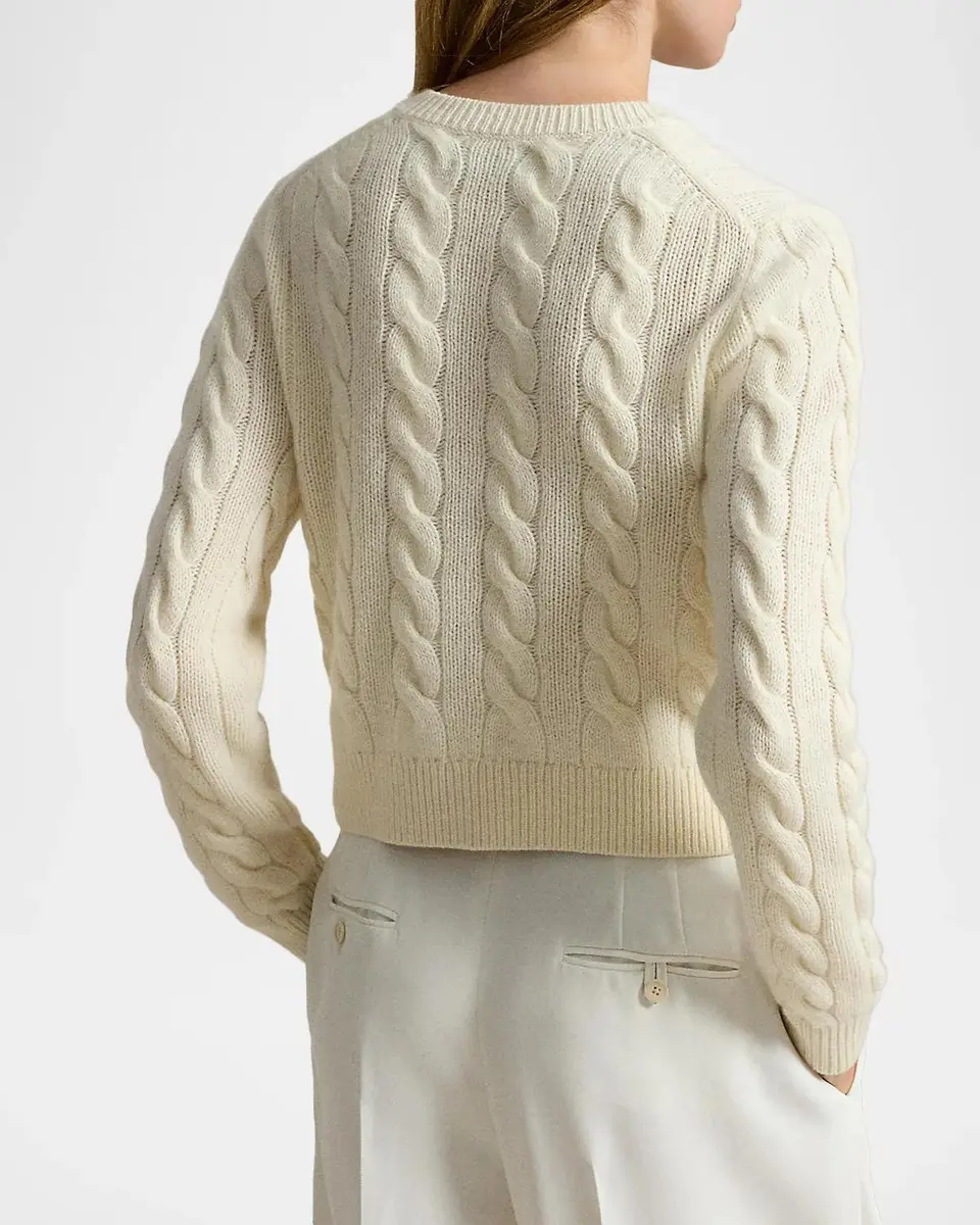 Ralph Lauren Cable-Knit Wool-Cashmere Crop Cardigan | Thumbnail 2 Ralph Lauren Cable-Knit Wool-Cashmere Crop Cardigan | Thumbnail 2