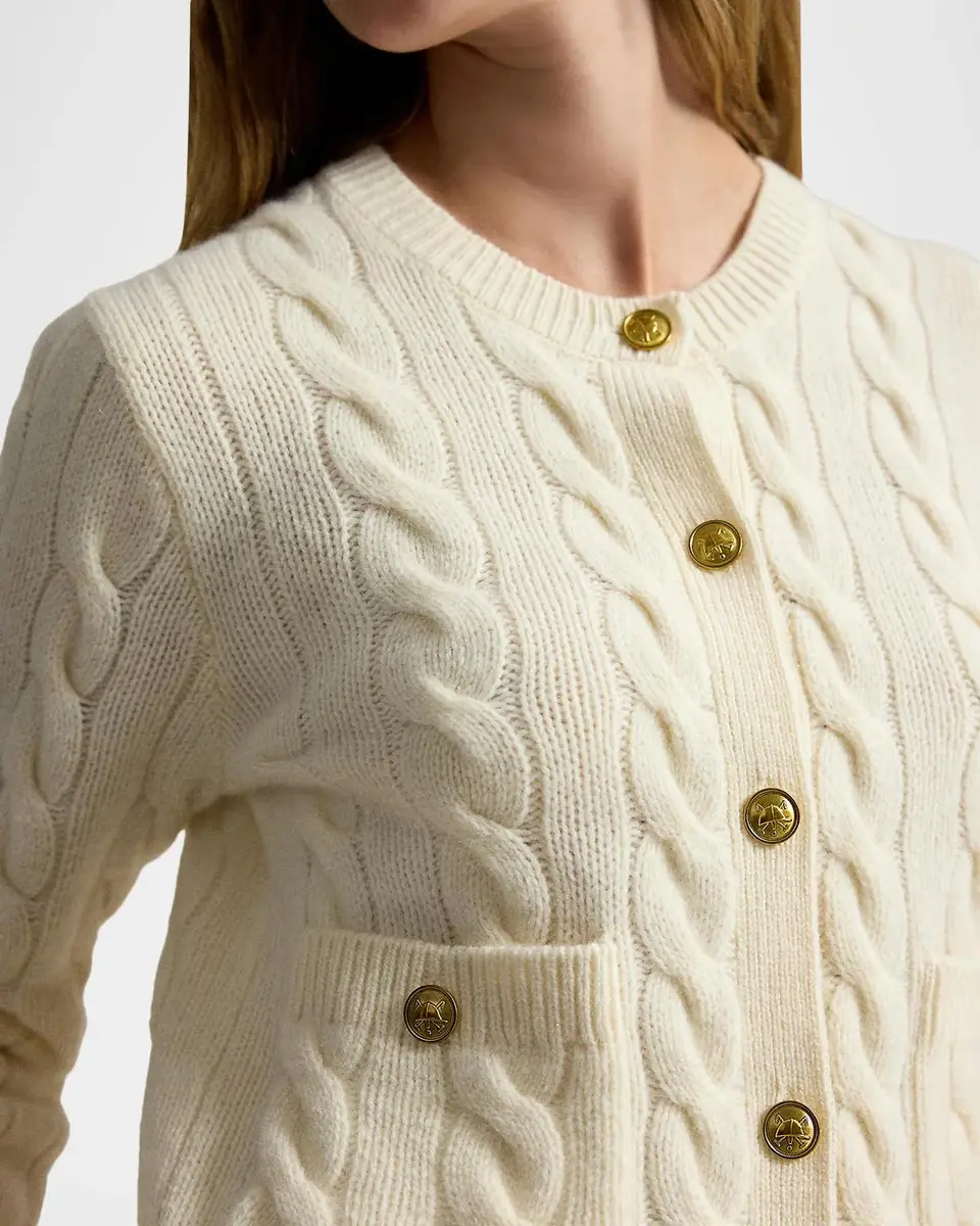 Ralph Lauren Cable-Knit Wool-Cashmere Crop Cardigan | Thumbnail 4 Ralph Lauren Cable-Knit Wool-Cashmere Crop Cardigan | Thumbnail 4