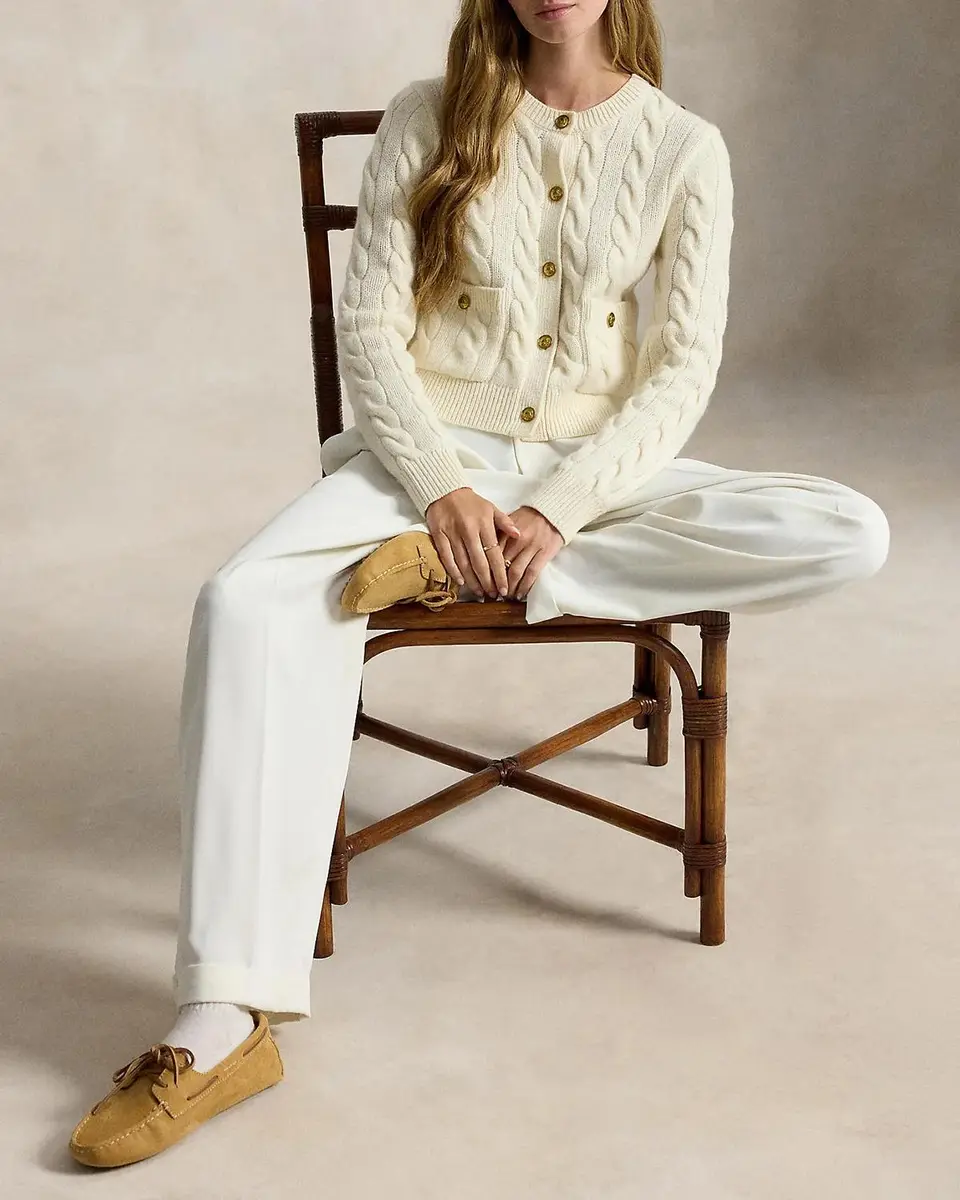 Ralph Lauren Cable-Knit Wool-Cashmere Crop Cardigan | Thumbnail 5 Ralph Lauren Cable-Knit Wool-Cashmere Crop Cardigan | Thumbnail 5
