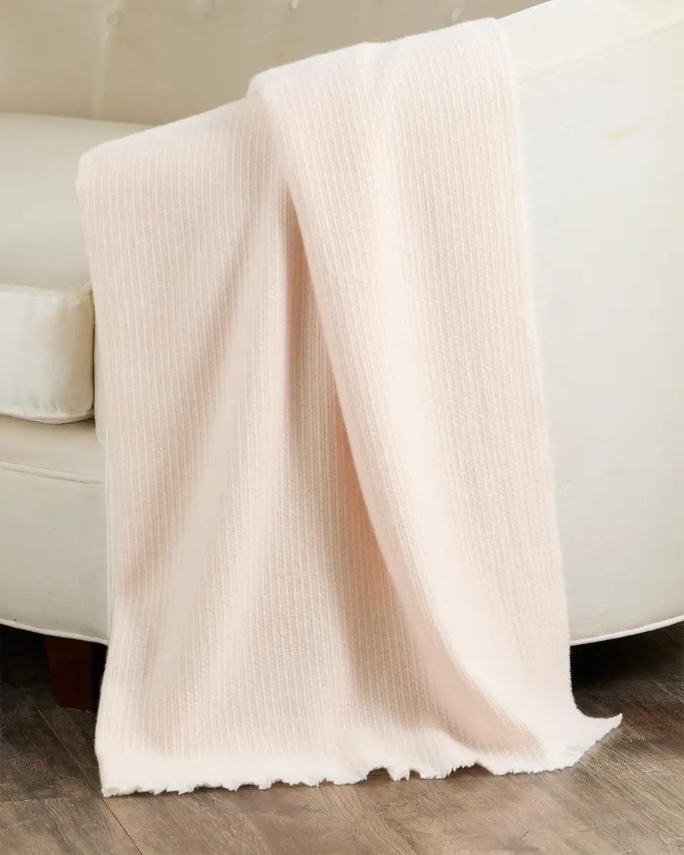 Cashmere Two-Tone Basketweave Throw Cashmere Two-Tone Basketweave Throw