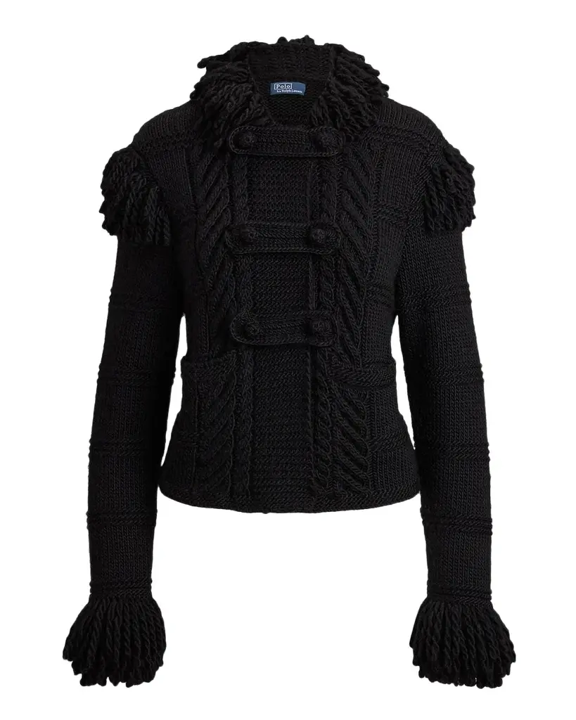 Cable-Knit Wool Cardigan