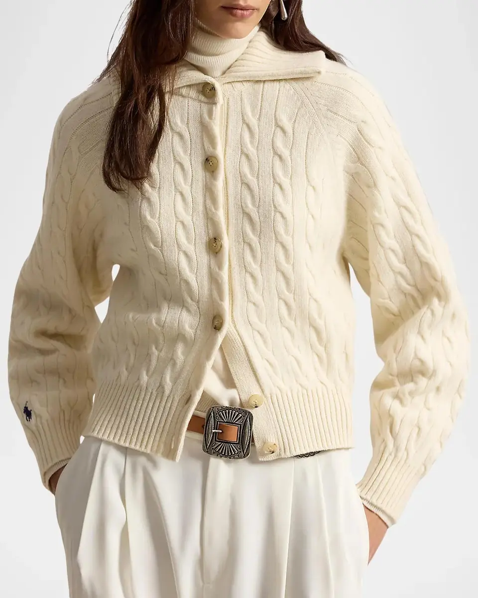 Ralph Lauren Cable-Knit Wool-Cashmere Cardigan | Thumbnail 4 Ralph Lauren Cable-Knit Wool-Cashmere Cardigan | Thumbnail 4