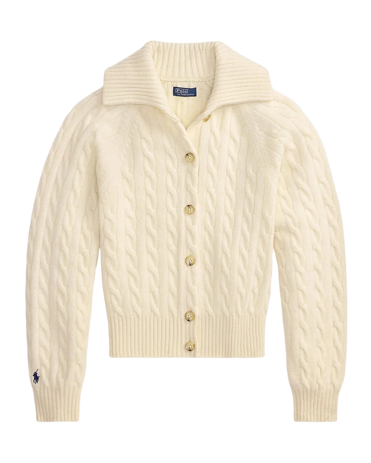 Ralph Lauren Cable-Knit Wool-Cashmere Cardigan