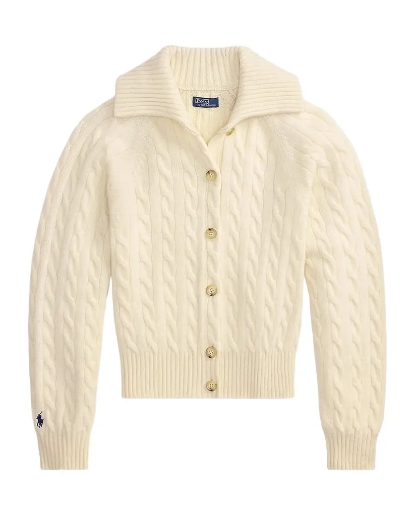 Cable-Knit Wool-Cashmere Cardigan Cable-Knit Wool-Cashmere Cardigan