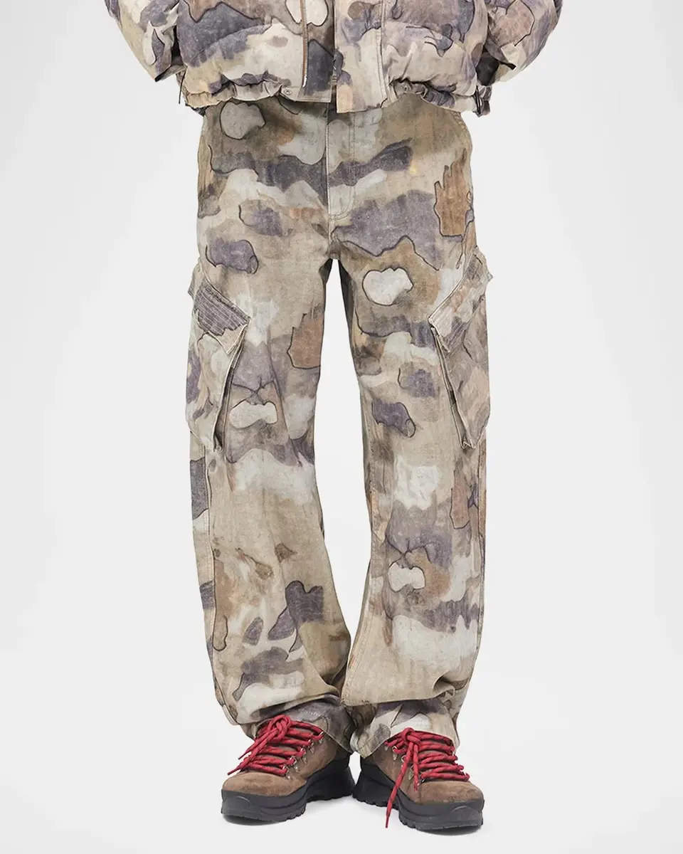 Represent Men's Camouflage Cotton Canvas Cargo Pants | Thumbnail 4 Represent Men's Camouflage Cotton Canvas Cargo Pants | Thumbnail 4