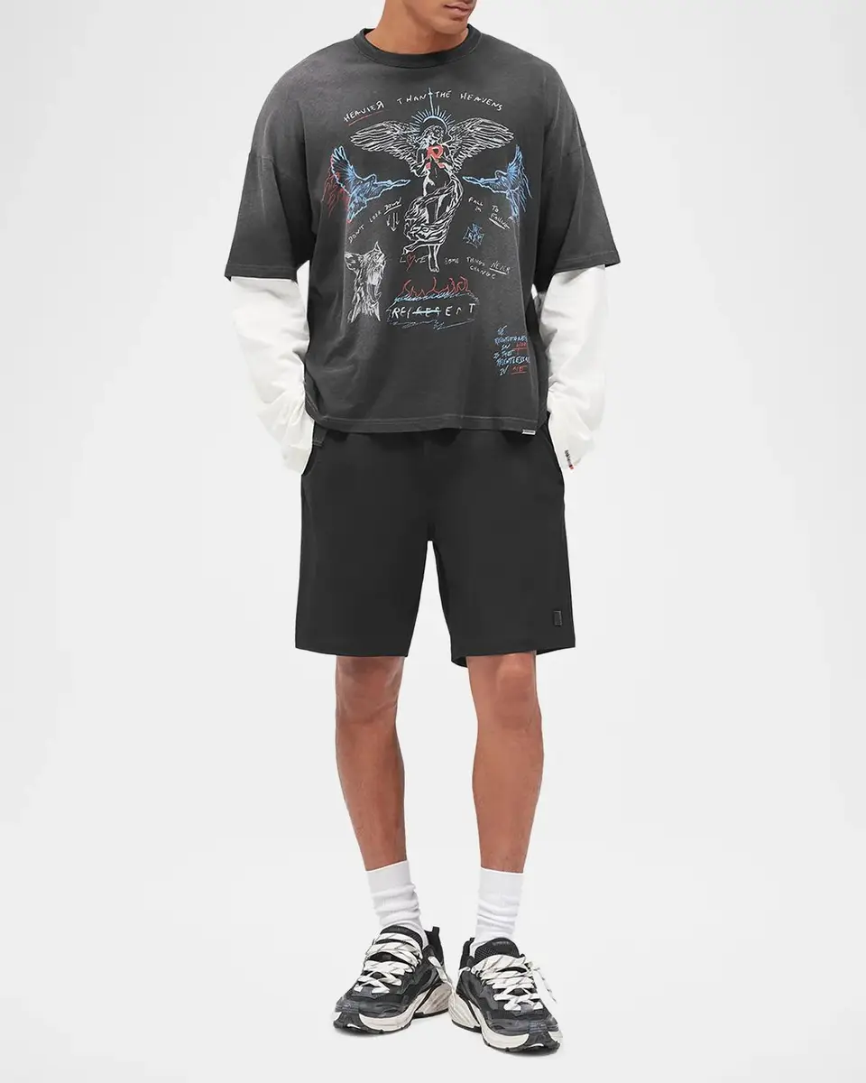 Represent Men's Heavier Than the Heavens Layered Graphic Shirt | Thumbnail 2 Represent Men's Heavier Than the Heavens Layered Graphic Shirt | Thumbnail 2