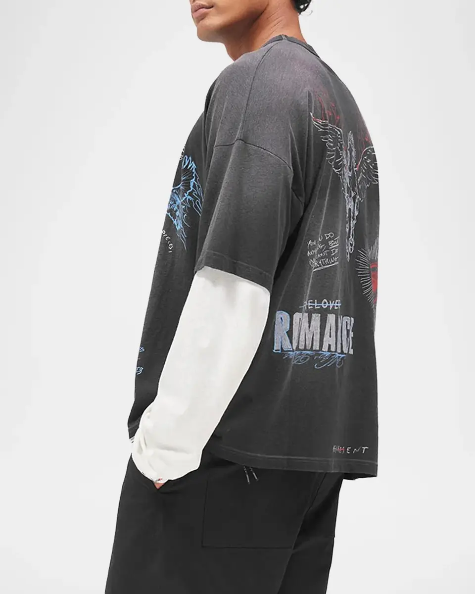 Represent Men's Heavier Than the Heavens Layered Graphic Shirt | Thumbnail 6 Represent Men's Heavier Than the Heavens Layered Graphic Shirt | Thumbnail 6