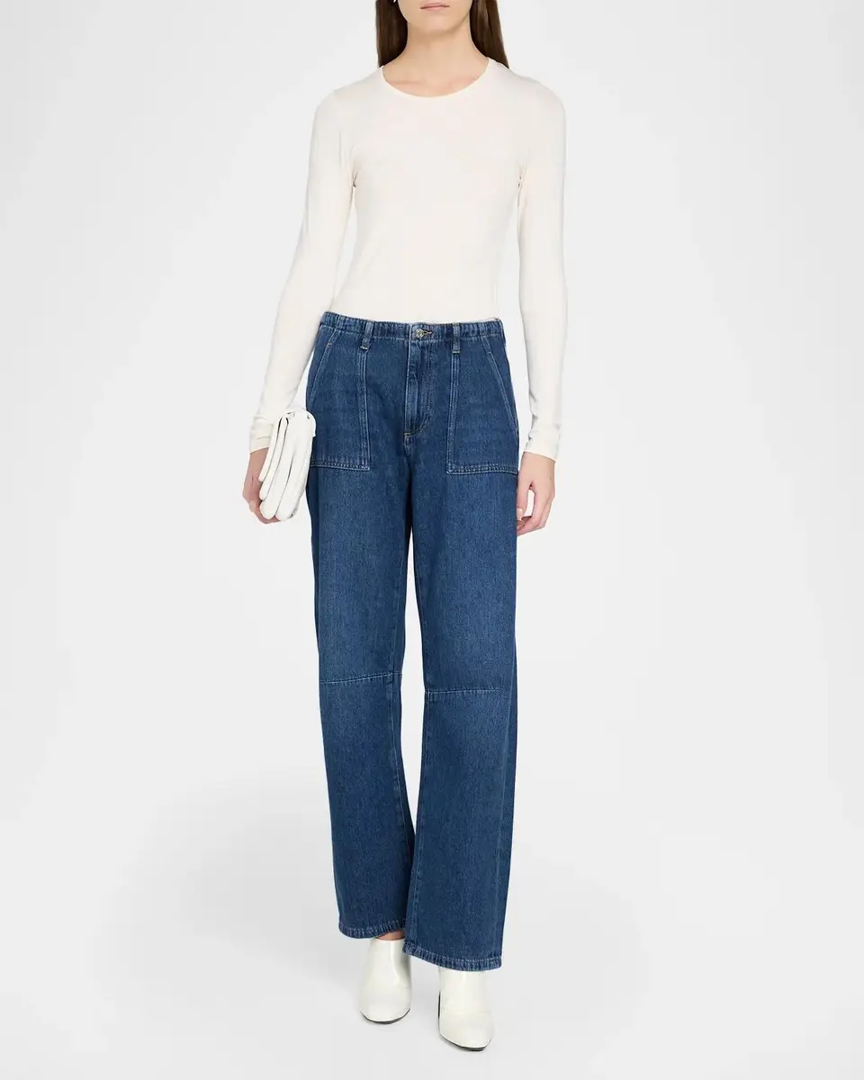 Le Jean Utility Mid-Rise Soft Barrel-Leg Jeans | Thumbnail 2 Le Jean Utility Mid-Rise Soft Barrel-Leg Jeans | Thumbnail 2
