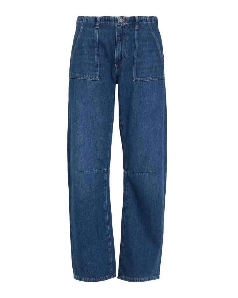 Le Jean Utility Mid-Rise Soft Barrel-Leg Jeans