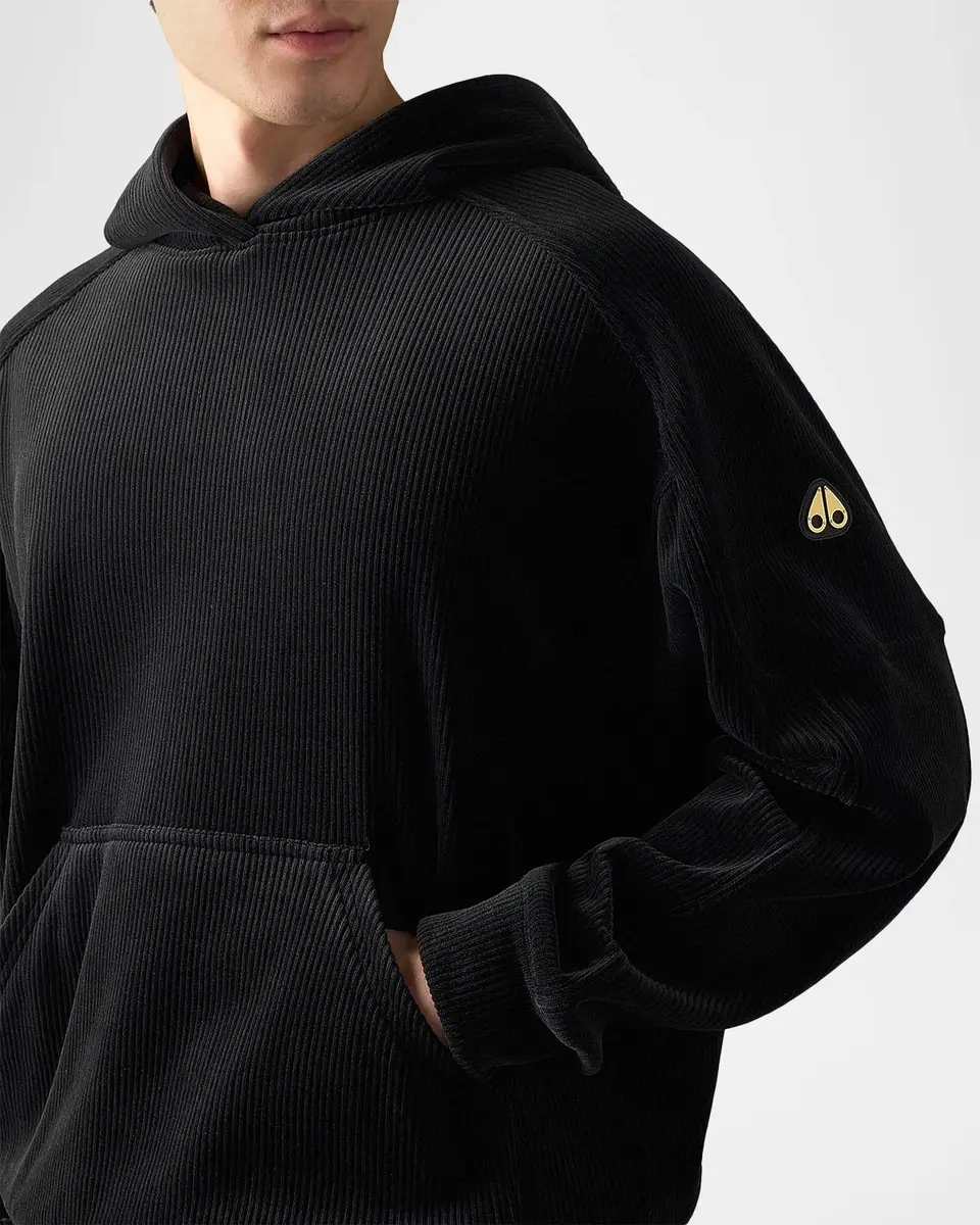 Moose Knuckles Men's Preston Velour Hoodie | Thumbnail 5