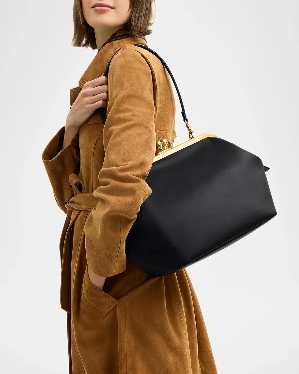 Coach Kisslock Leather Carryall Shoulder Bag | Thumbnail 2 Coach Kisslock Leather Carryall Shoulder Bag | Thumbnail 2
