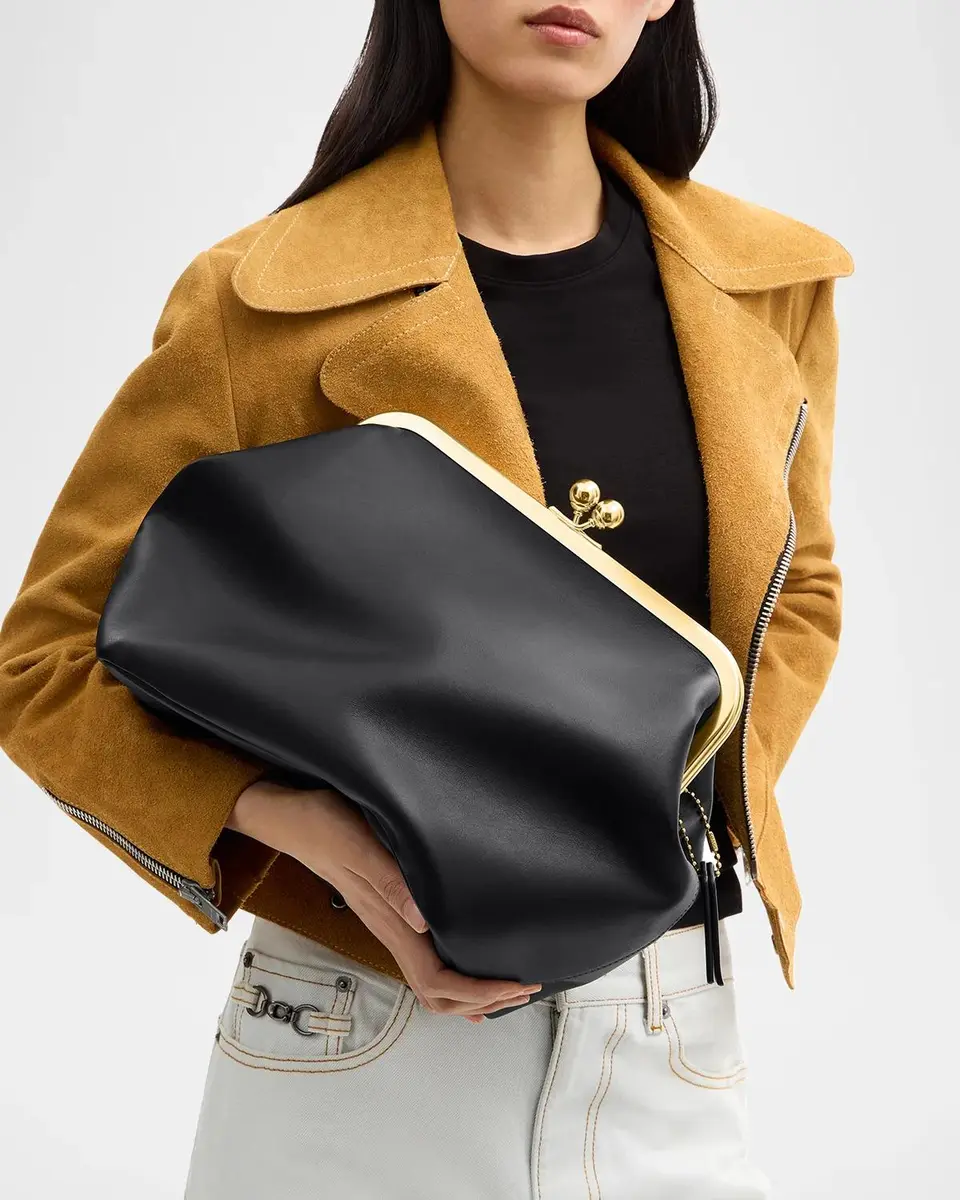 Coach Kisslock Leather Carryall Shoulder Bag | Thumbnail 5 Coach Kisslock Leather Carryall Shoulder Bag | Thumbnail 5