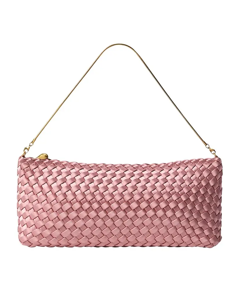 Naghedi Gala Woven Satin Clutch