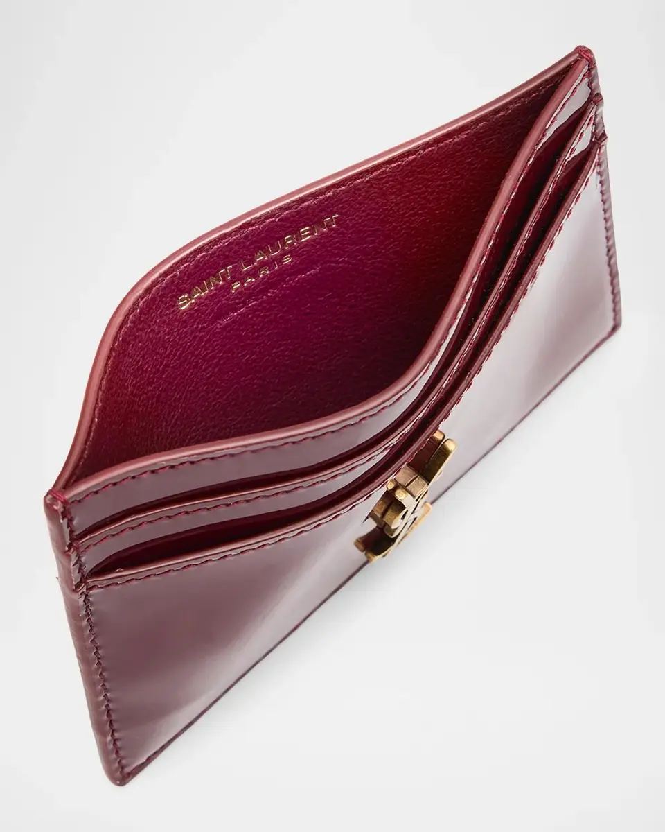 Saint Laurent Cassandre Logo Quilted Leather Card Case | Thumbnail 4