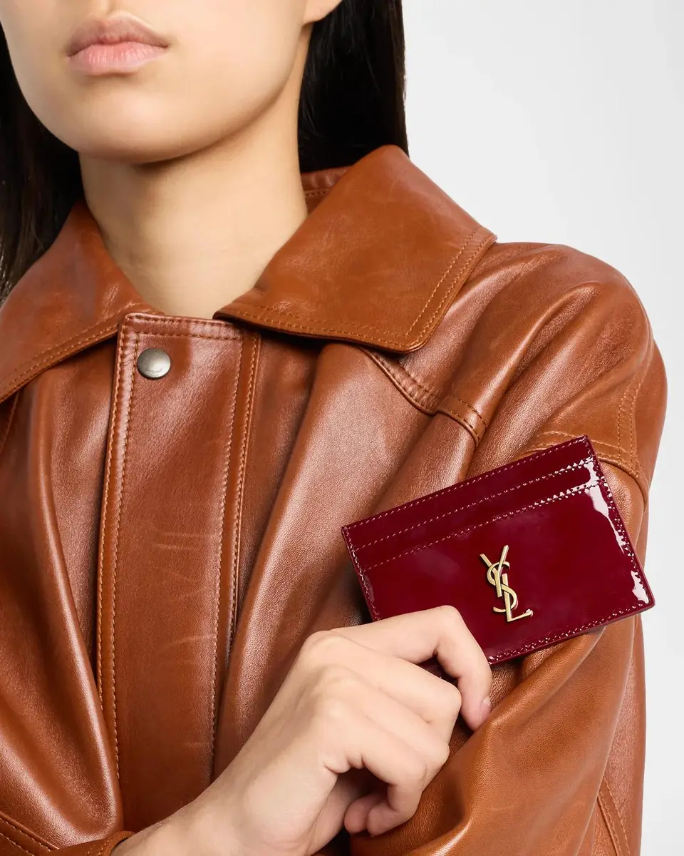 Saint Laurent Cassandre Logo Quilted Leather Card Case | Thumbnail 5