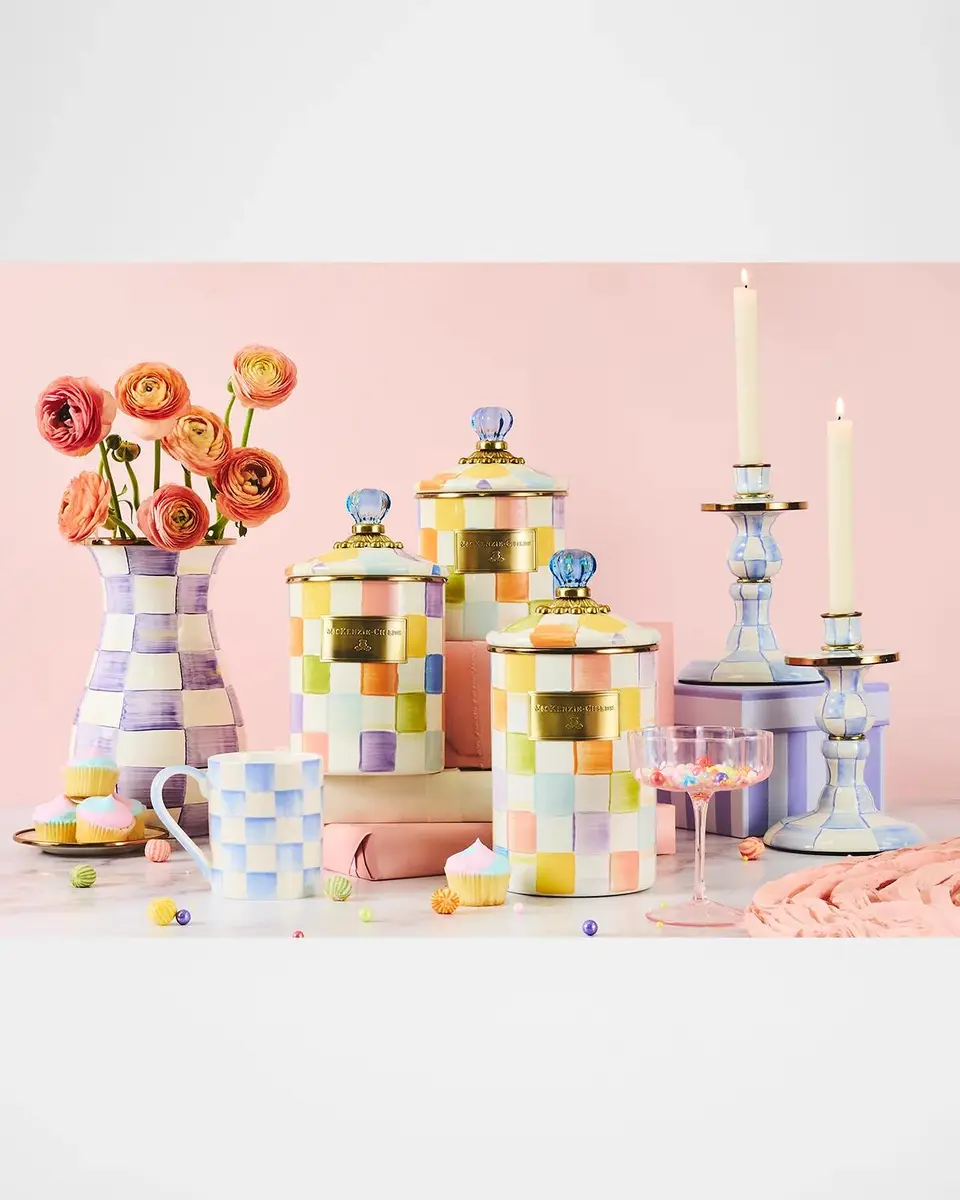 MacKenzie-Childs Medium Confetti Check Canister | Thumbnail 3