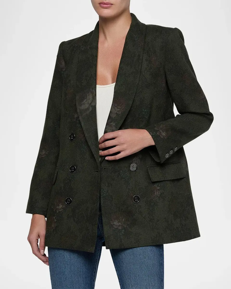 L'Agence Jayda Relaxed Double-Breasted Blazer | Thumbnail 4