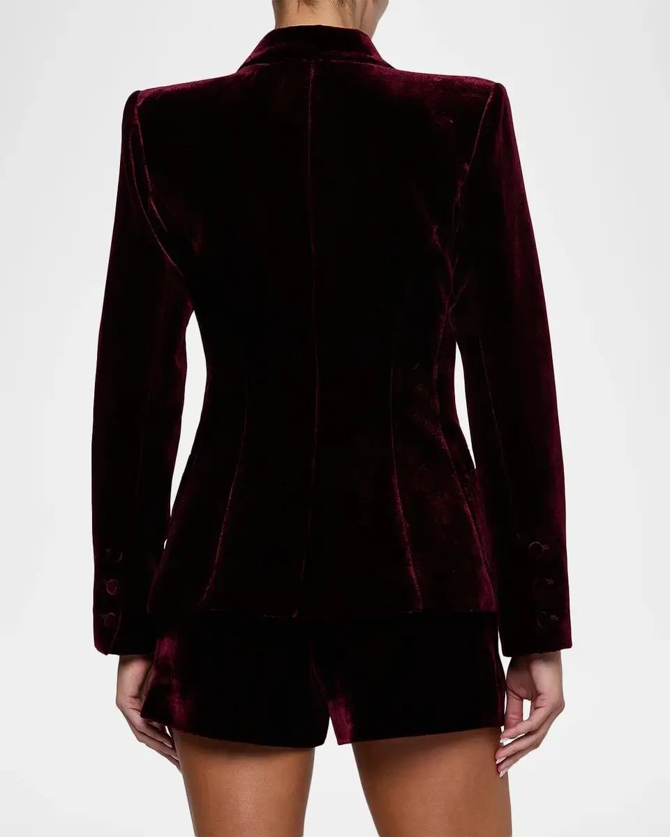 L'Agence Kyomi Satin-Lapel Velvet Blazer | Thumbnail 3 L'Agence Kyomi Satin-Lapel Velvet Blazer | Thumbnail 3
