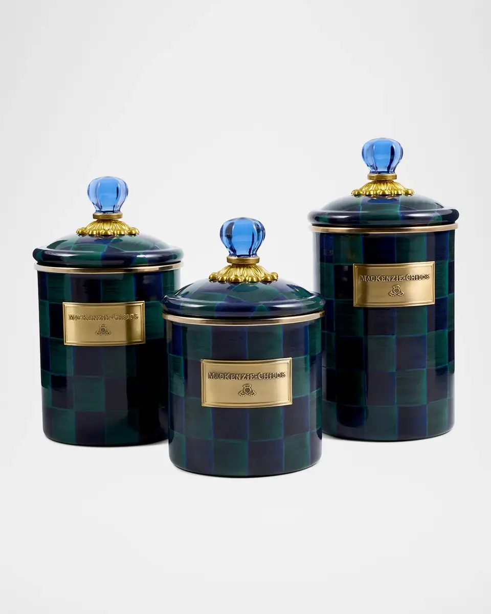 MacKenzie-Childs Juniper Check Large Canister | Thumbnail 3 MacKenzie-Childs Juniper Check Large Canister | Thumbnail 3