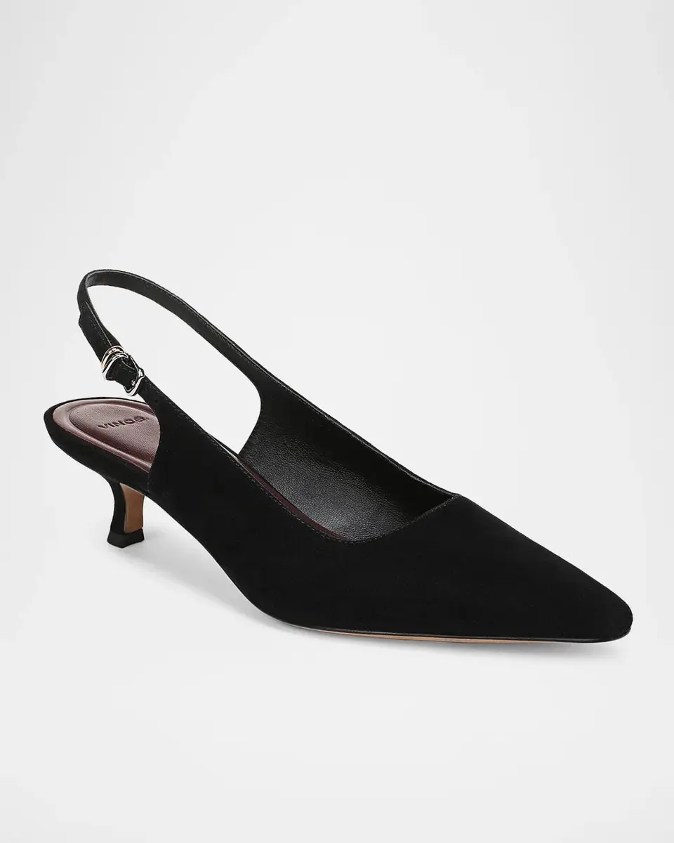 Vince Sabra 45MM Suede Slingback Pumps | Thumbnail 2 Vince Sabra 45MM Suede Slingback Pumps | Thumbnail 2