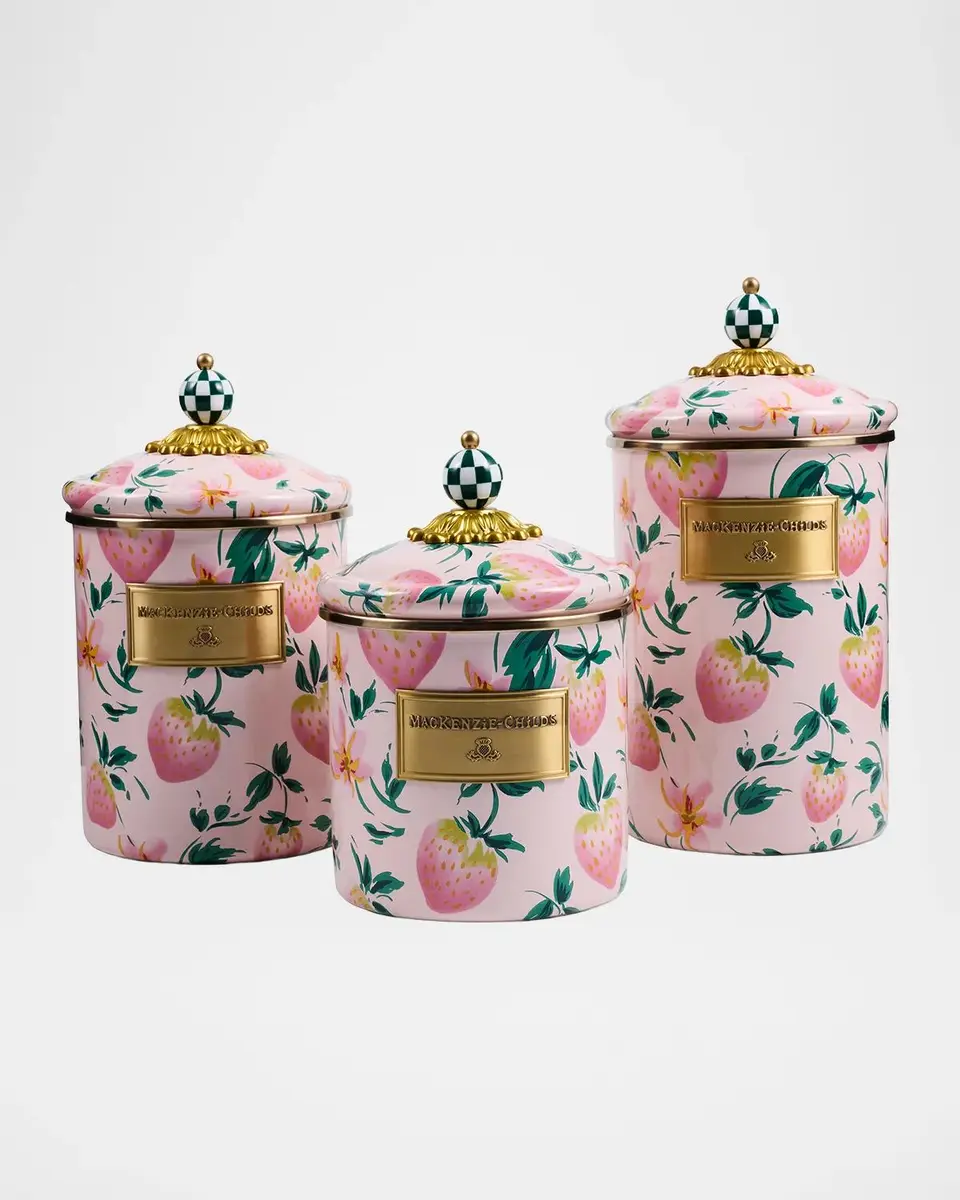MacKenzie-Childs Strawberry Medium Canister | Thumbnail 3 MacKenzie-Childs Strawberry Medium Canister | Thumbnail 3