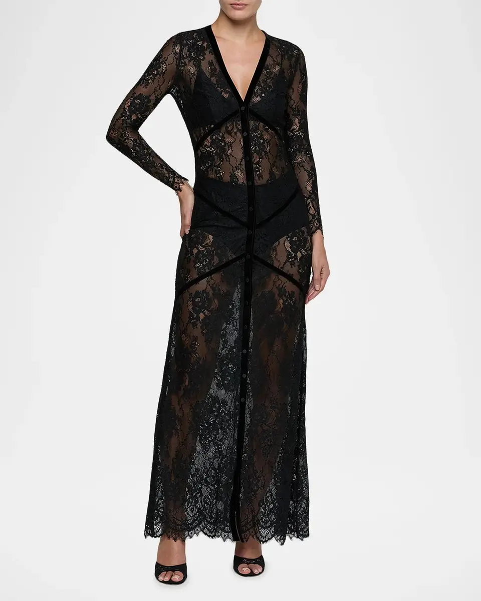 L'Agence Poesy Lace Maxi Dress | Thumbnail 4 L'Agence Poesy Lace Maxi Dress | Thumbnail 4