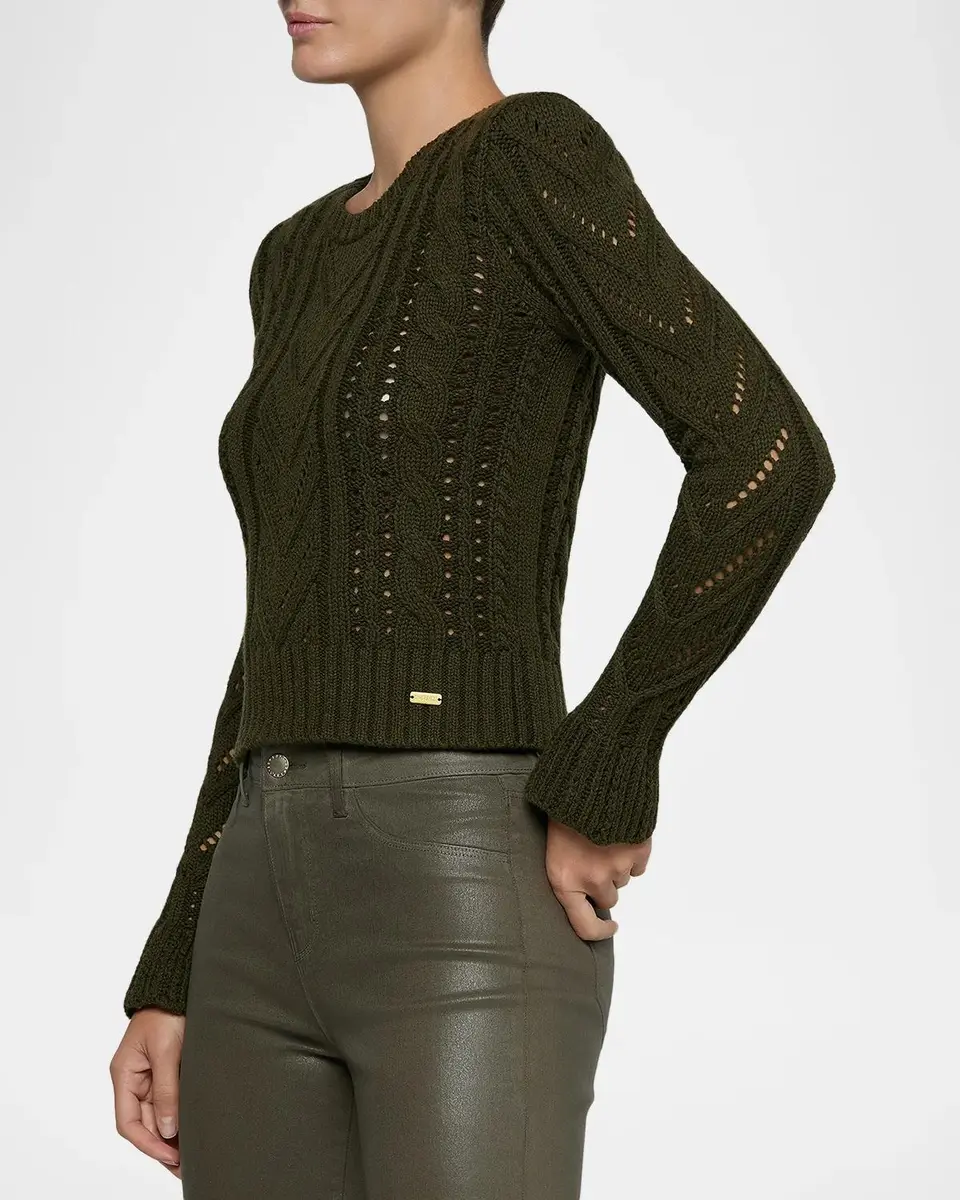 L'Agence Mio Cable Knit Crop Sweater | Thumbnail 5 L'Agence Mio Cable Knit Crop Sweater | Thumbnail 5