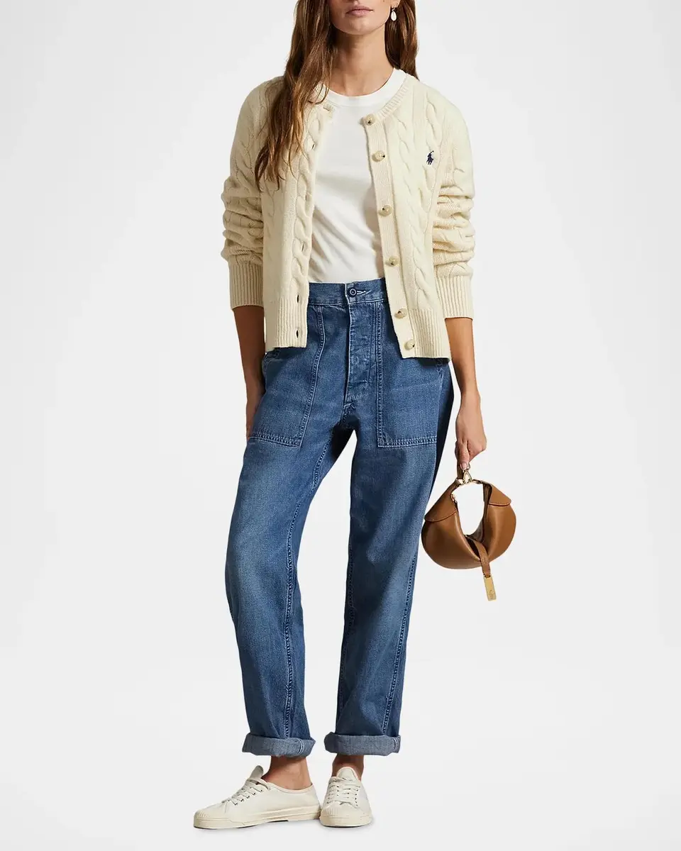 Polo Ralph Lauren Cable-Knit Wool-Cashmere Cardigan | Thumbnail 2