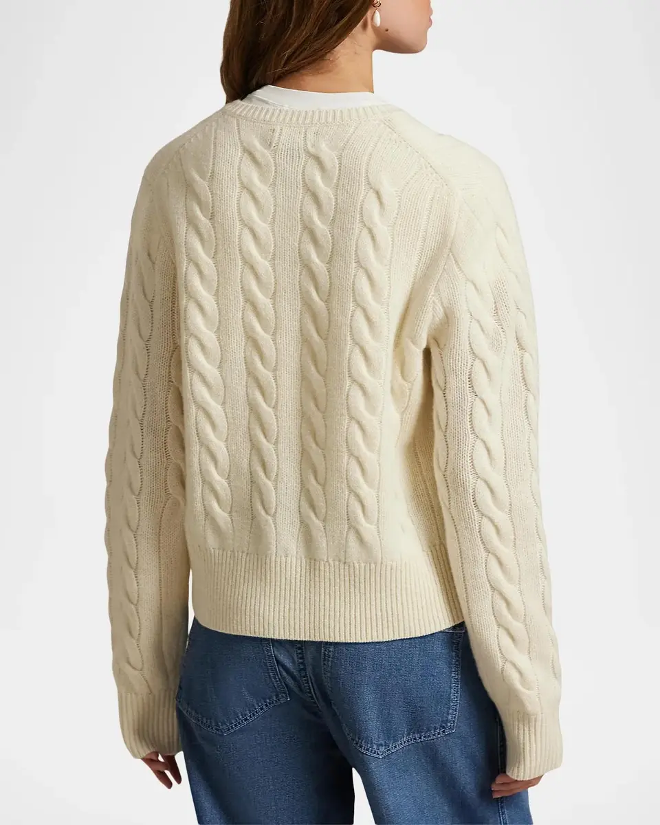 Polo Ralph Lauren Cable-Knit Wool-Cashmere Cardigan | Thumbnail 3